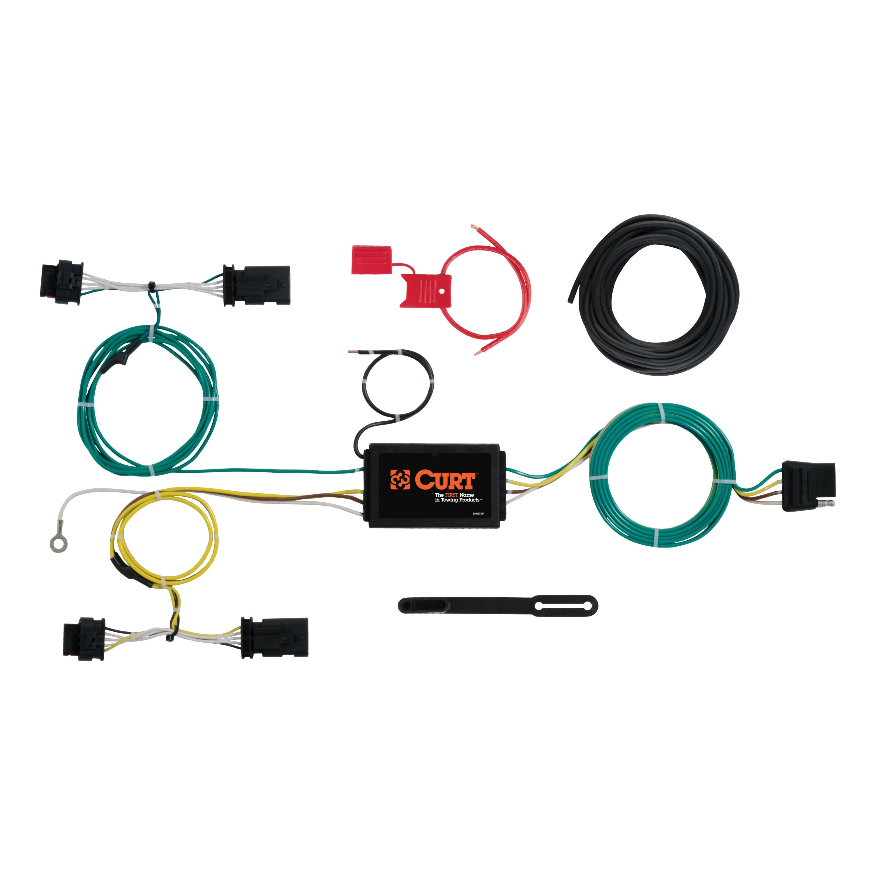 CURT Vehicle-Side Custom 4-Pin Trailer Wiring Harness, Fits Select Jeep Renegade Model 56274