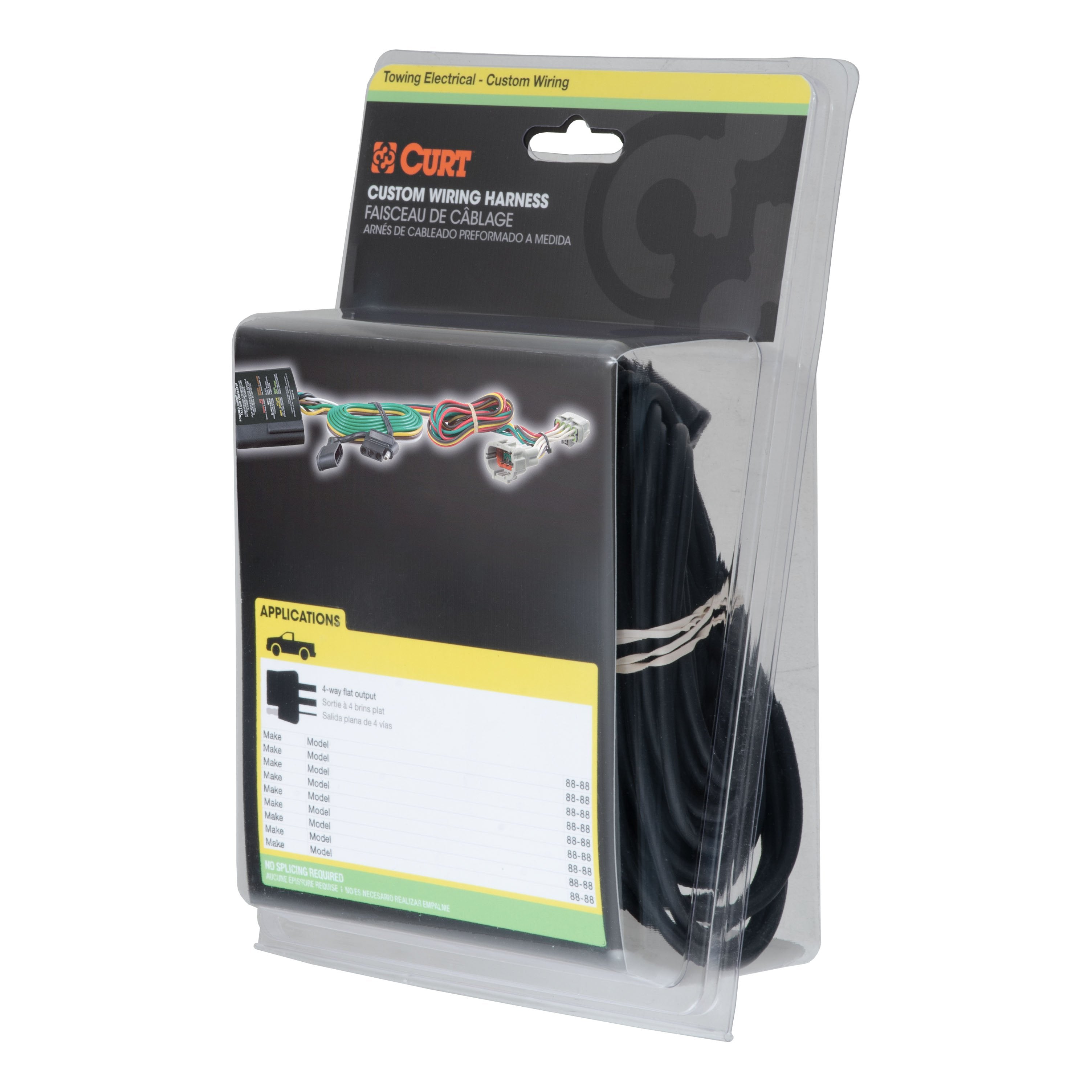 CURT Vehicle-Side Custom 4-Pin Trailer Wiring Harness, Fits Select Jeep Compass Model 56472