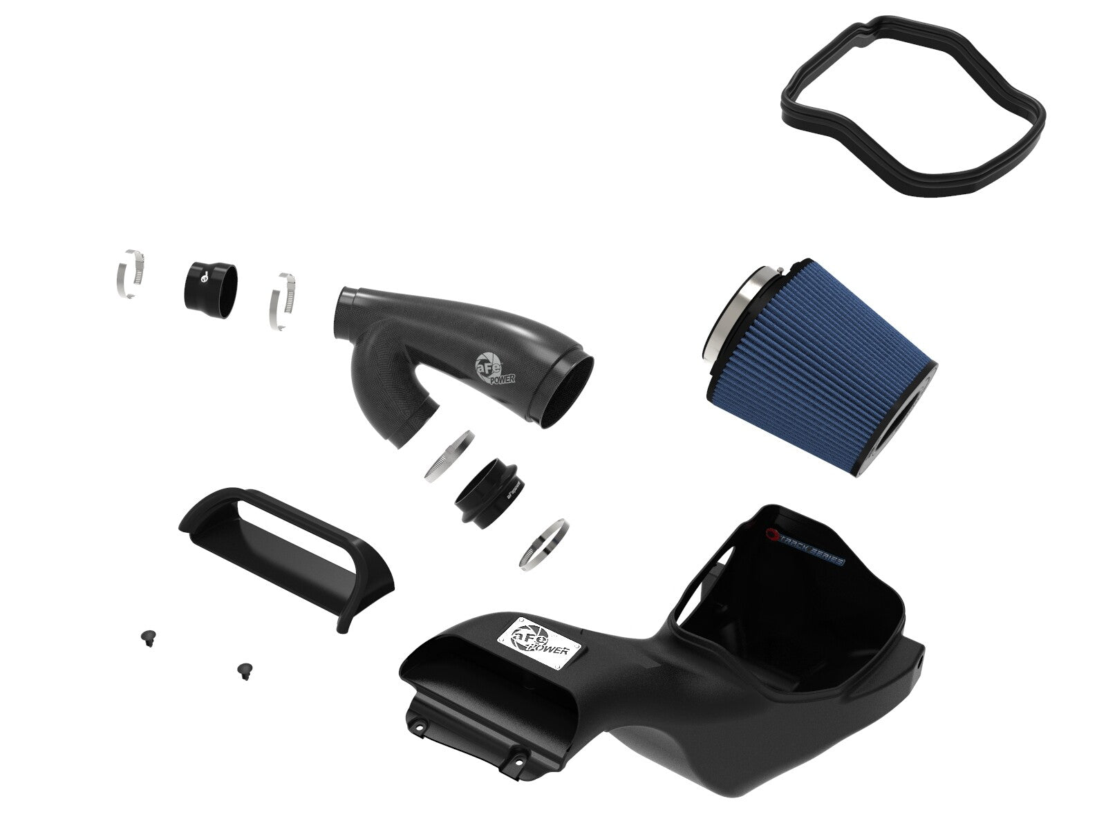 Track Series Carbon Fiber Intake System w/ Pro 5R Filter Ford F-150 Raptor 17-20 V6-3.5L (tt) aFe Power