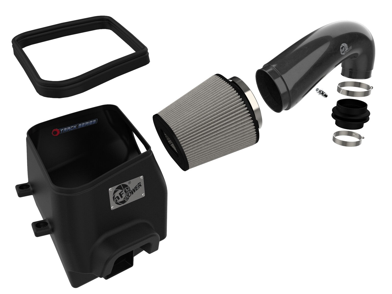 Track Series Carbon Fiber Intake System w/ Pro Dry S Filter Ram 1500 (Dt) 19-26 V8-5.7L Hemi aFe Power
