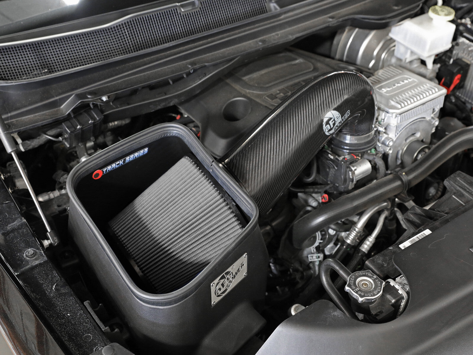 Track Series Carbon Fiber Intake System w/ Pro Dry S Filter Ram 1500 (Dt) 19-26 V8-5.7L Hemi aFe Power