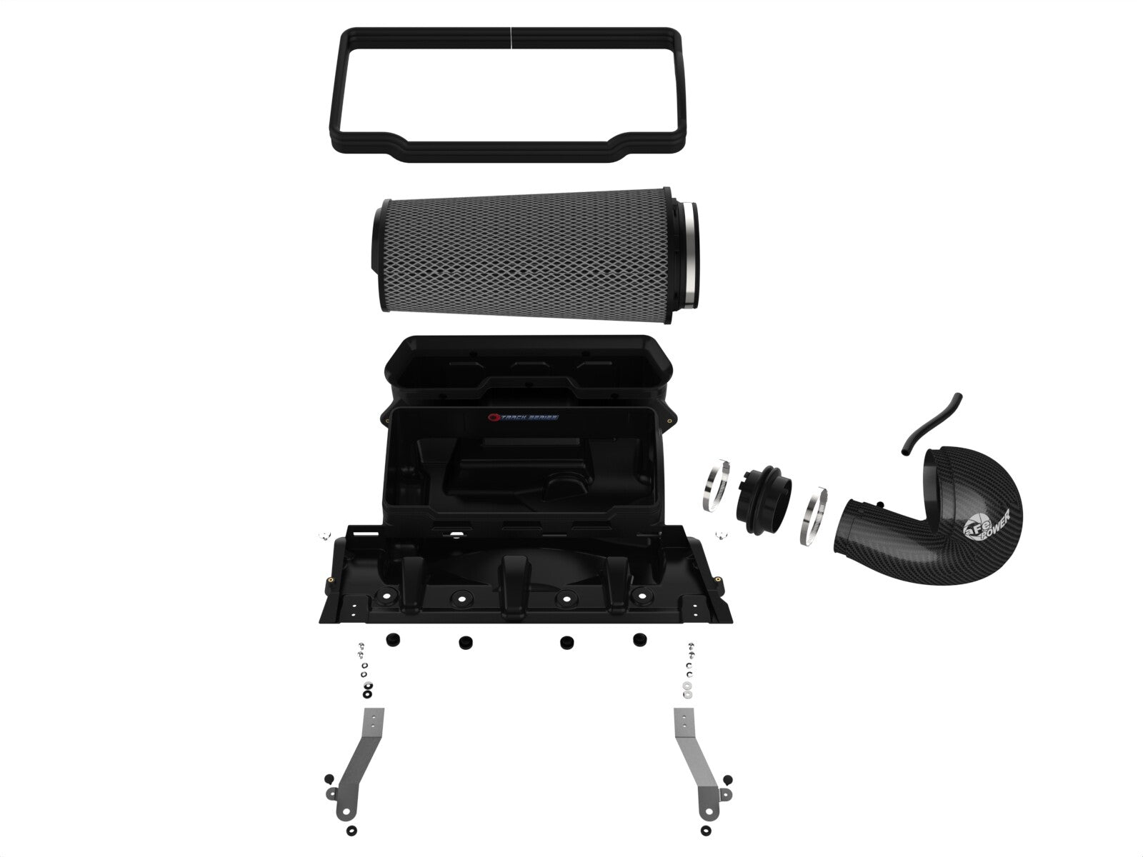 Track Series Carbon Fiber Intake System w/ Pro 5R Filter Black Ram 1500 Trx 21-24 V8-6.2L (sc) aFe Power