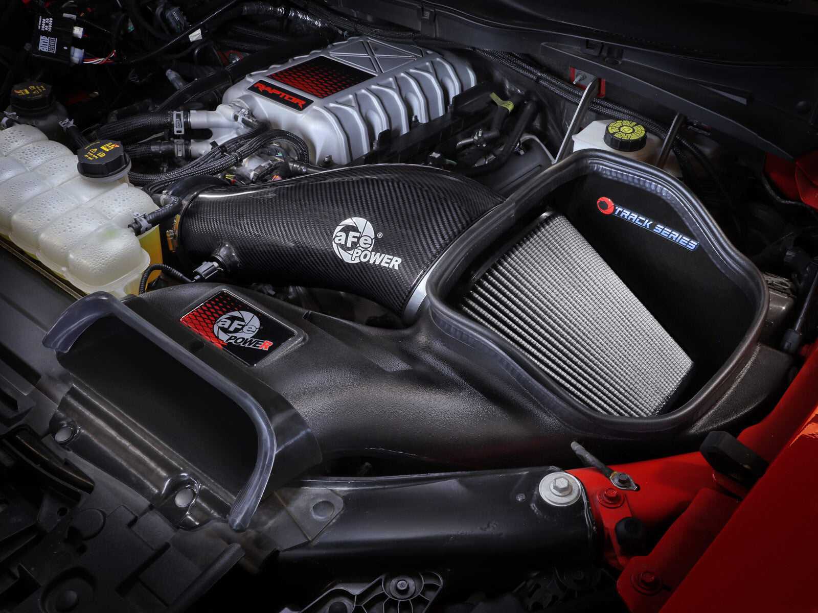 Track Series Carbon Fiber Intake System w/ Pro Dry S Filter Ford F-150 Raptor R 23-26 V8-5.2L (sc) aFe Power