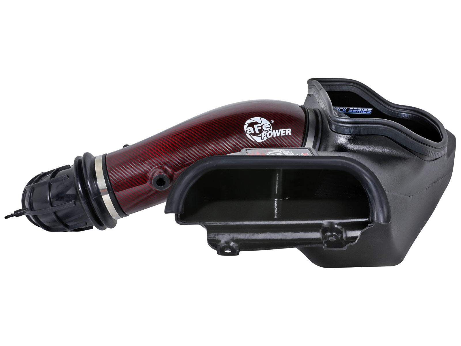 Track Series Red Kevlar/Carbon Fiber Intake System w Pro 5R Filter Black Ford F-150 Raptor R 23-26 V8-5.2L (sc) aFe Power