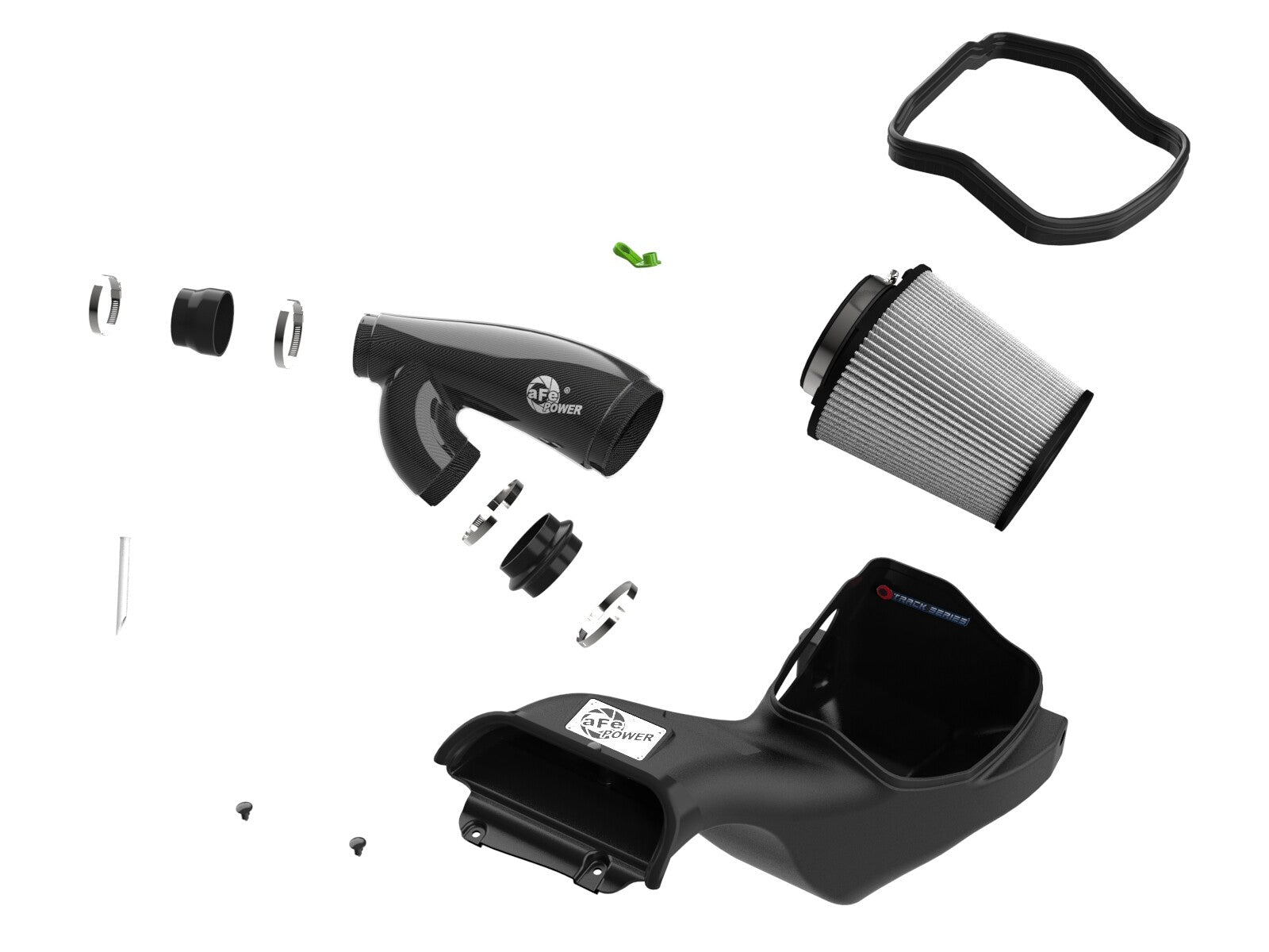 Track Series Carbon Fiber Intake System w/ Pro Dry S Filter Ford F-150 Raptor 21-26 V6-3.5L (tt) aFe Power