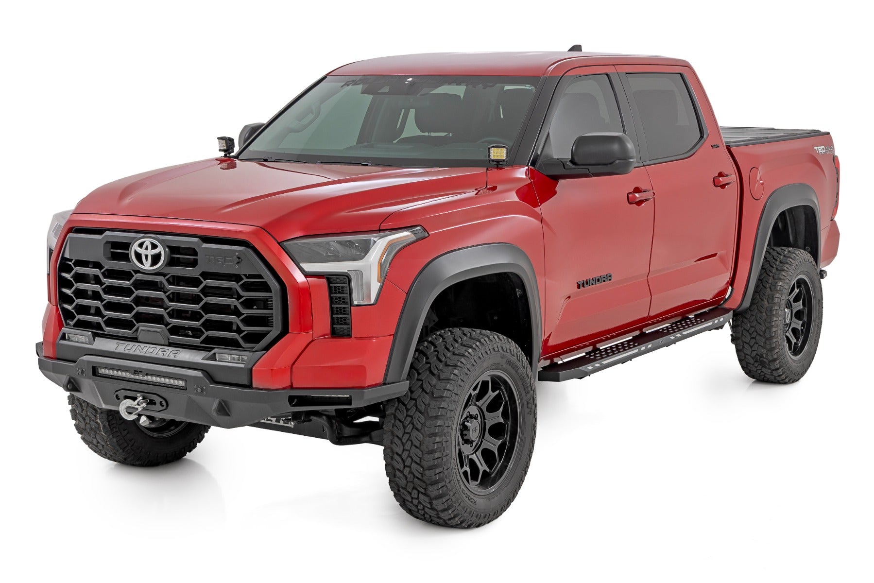 AC2 Running Boards Amber/White CrewMax Toyota Tundra 2WD/4WD (22-26) Rough Country