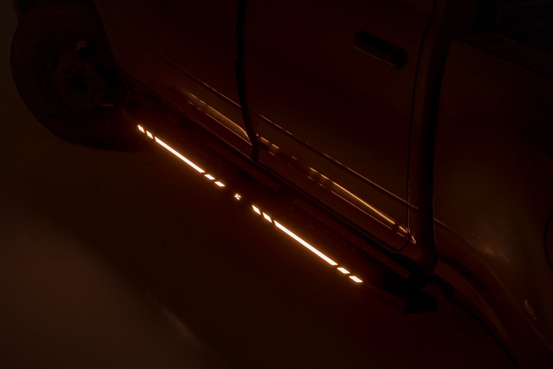 AC2 Running Boards Amber/White Crew Cab Ram 1500/2500/3500 2WD/4WD (2010-2025 & Classic) Rough Country