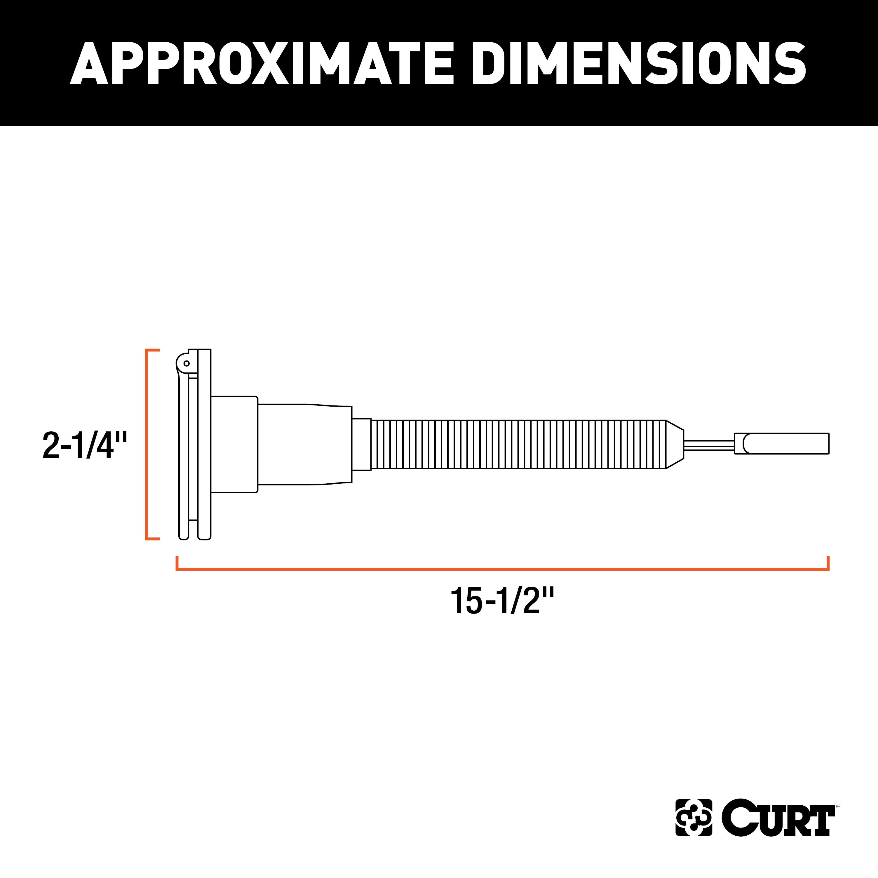 CURT 4-Way Flat Vehicle-Side to 6-Way Round Trailer Wiring Adapter Model 57183