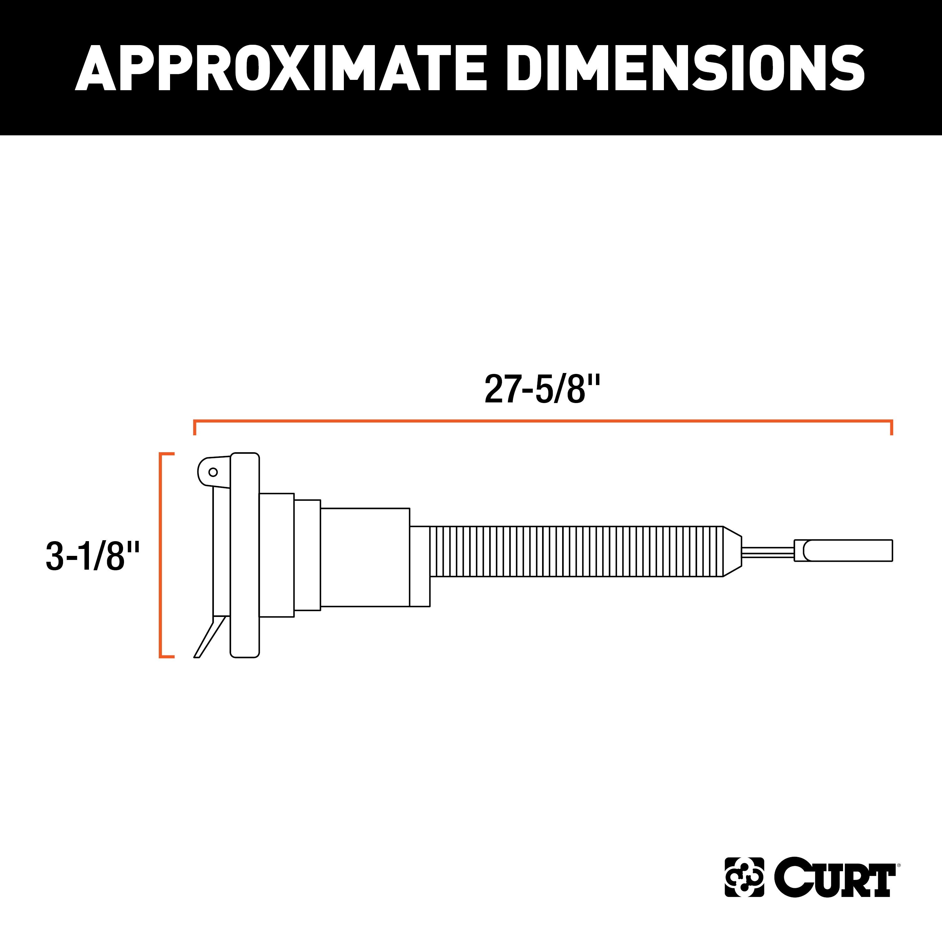 CURT 4-Way Flat Vehicle-Side to 7-Way RV Blade Trailer Adapter with Brake Controller Wiring Model 57186