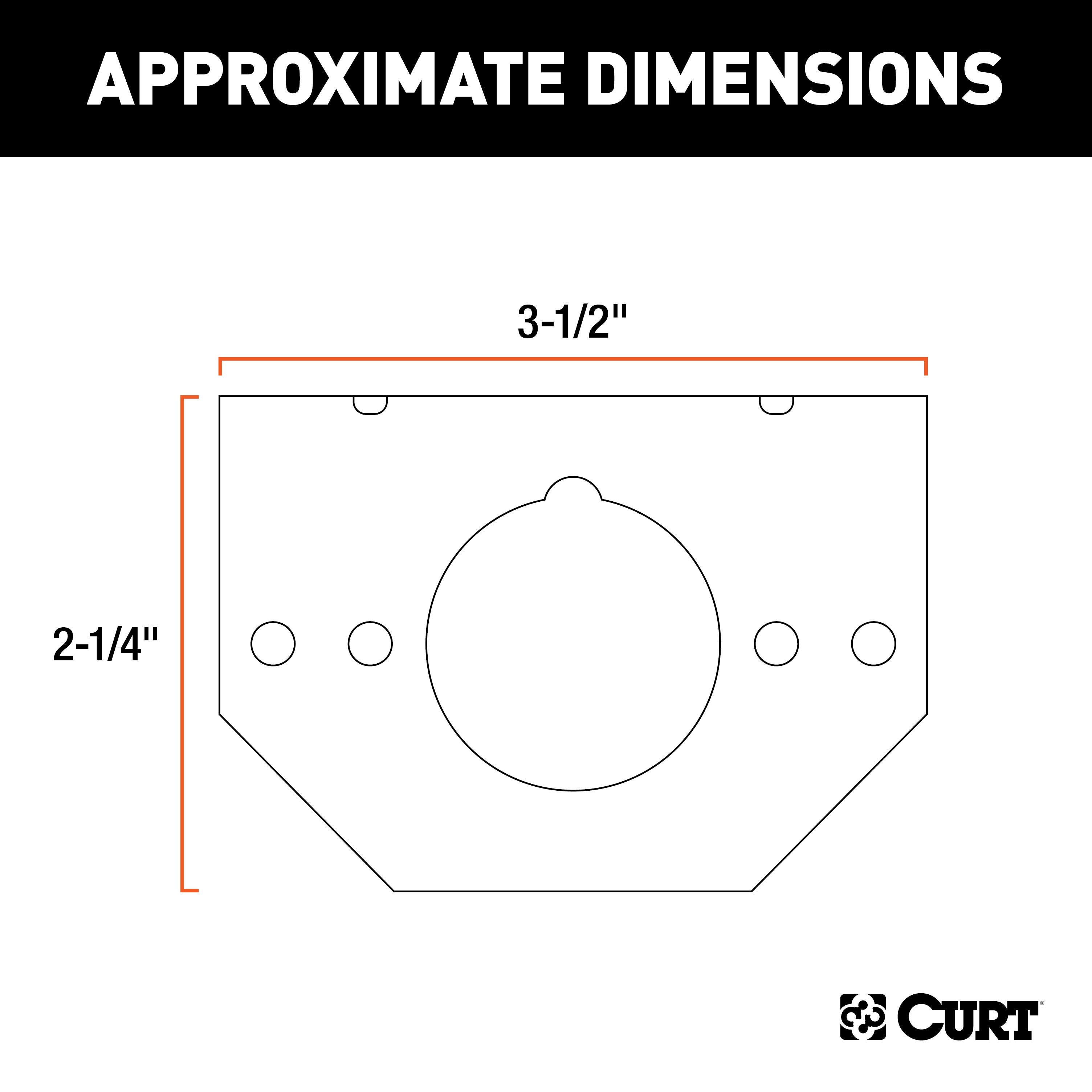 CURT Vehicle-Side Trailer Wiring Harness Mounting Bracket for 4-Way or 6-Way Round Model 57208