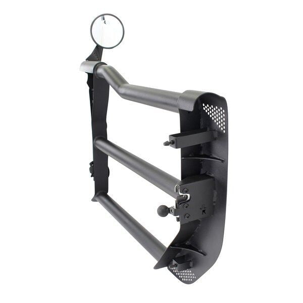 Trailline Tube Door Front Textured Black 2018-2026 Jeep Wrangler JL 2020-2025 Jeep Gladiator Go Rhino