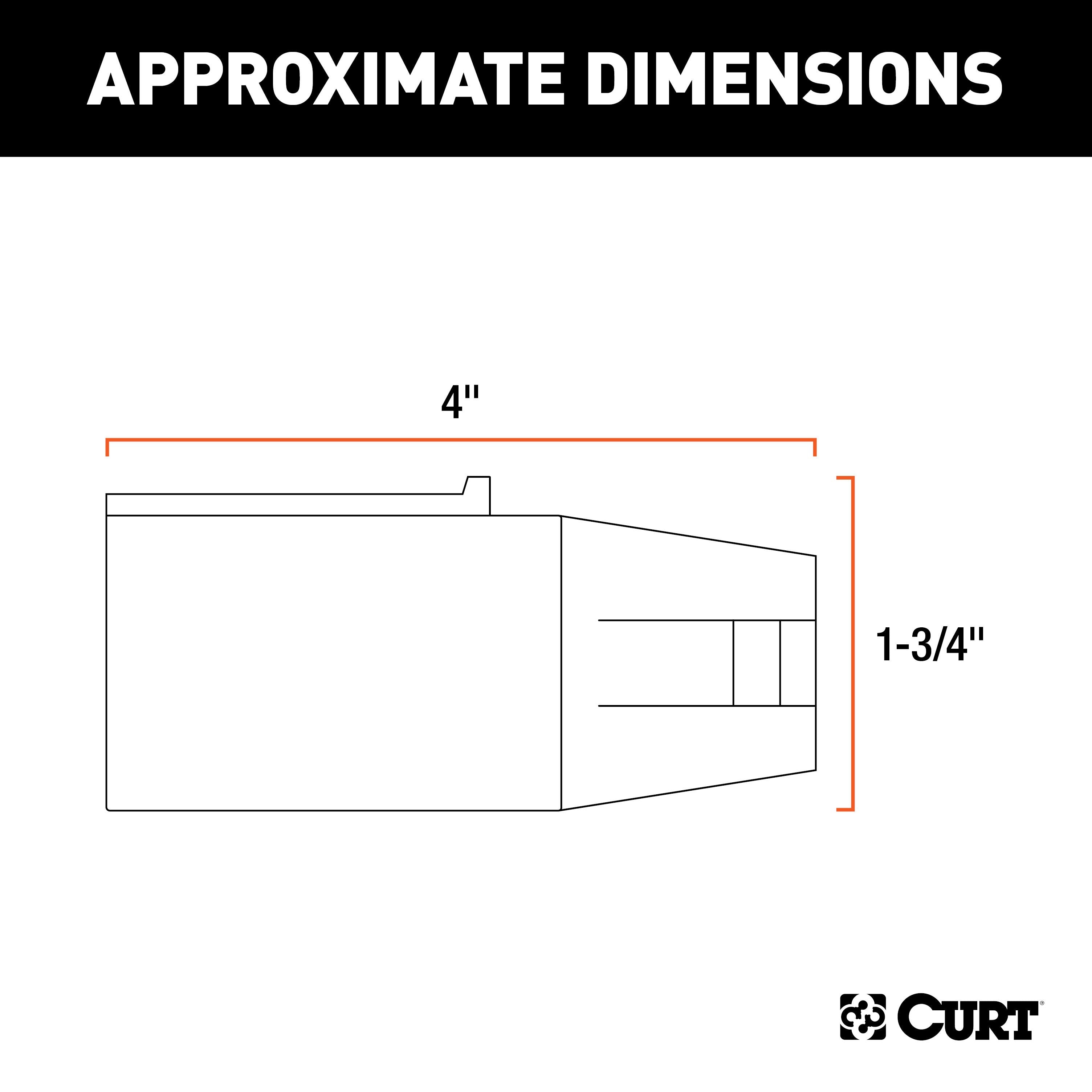 CURT 7-Way RV Blade Vehicle-Side to 6-Way Round Trailer Wiring Adapter, Center Pin Auxiliary Power Model 57261
