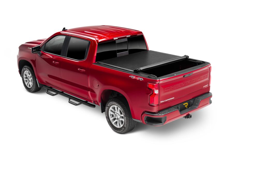 Lo Pro Tonneau Cover Black 2016-2018 (2019 Legacy/Limited) Silverado/Sierra 1500/2016-2019 2500 HD/3500 HD 8 Foot Bed with Sport Bar Truxedo