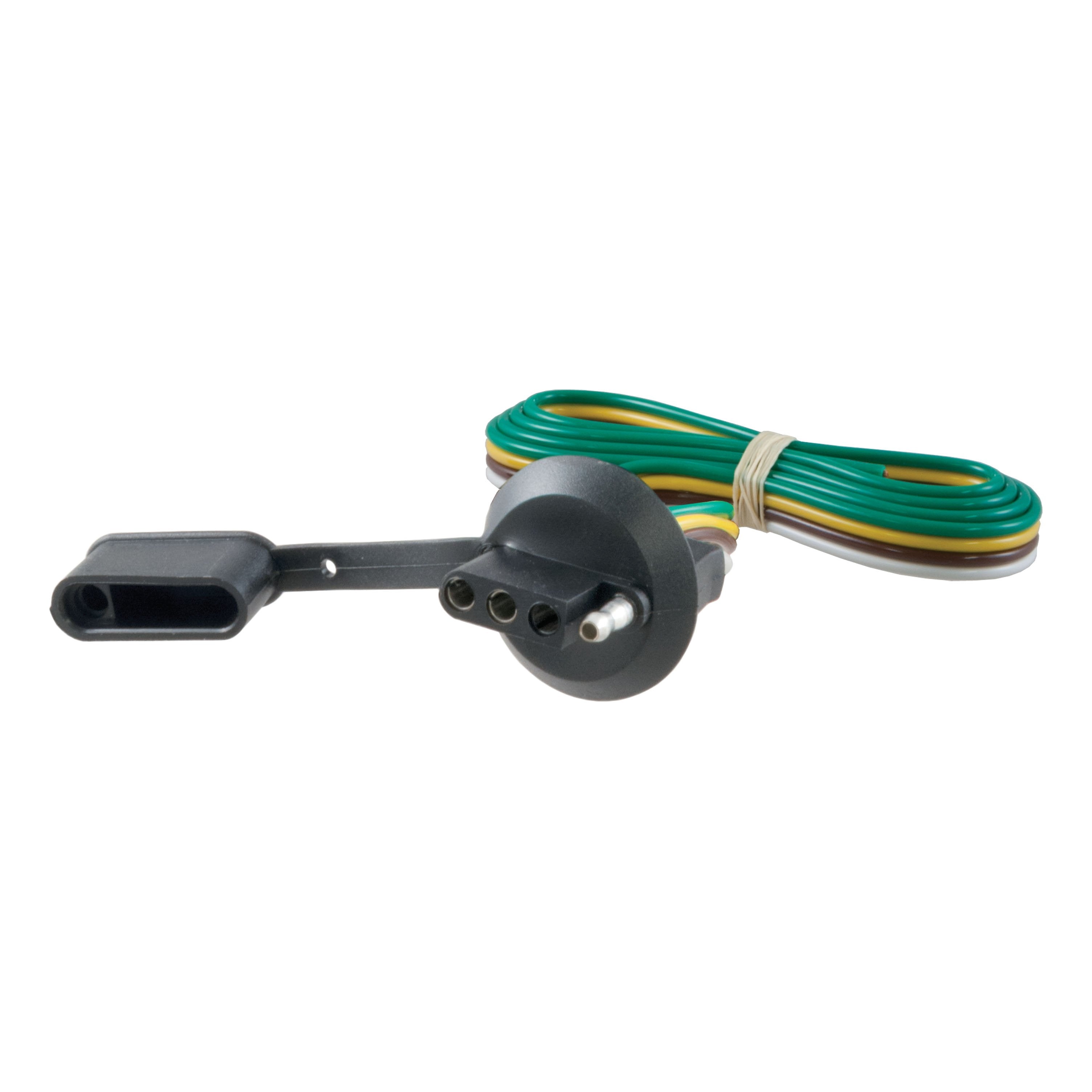 CURT Vehicle-Side 4-Pin Flat Trailer Wiring Harness with 36-Inch Wires, Fits 1-1/4-Inch License Plate Light Hole Model 57405