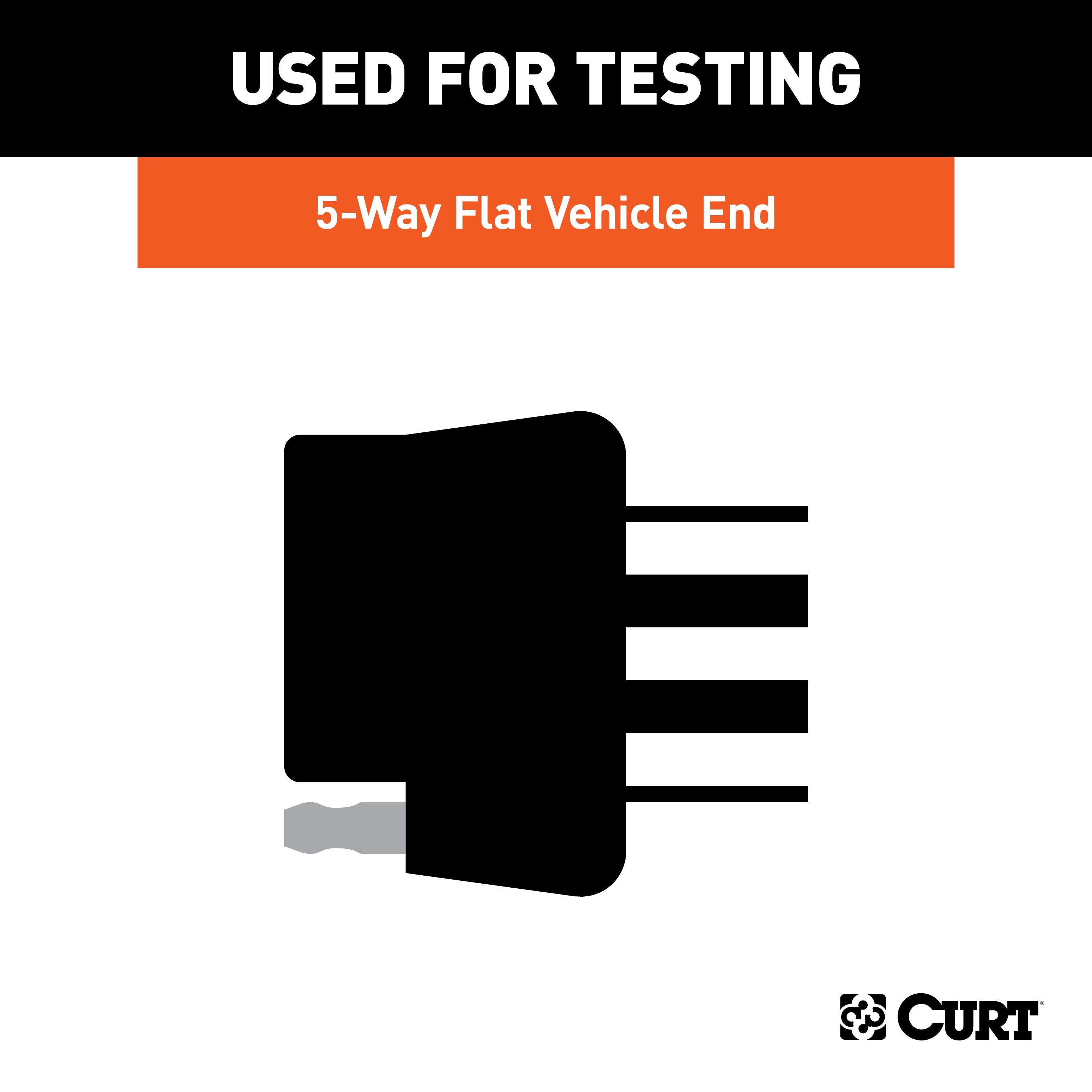 CURT 5-Pin Flat Trailer Wiring Towing Vehicle Socket Tester Model 57505