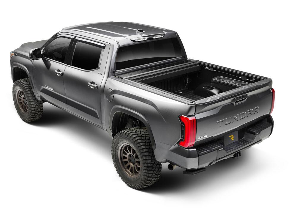 E-Series XT Locking Retractable Truck Bed Cover for 2022-2026 Toyota Tundra 5' 7 inch Bed without Trail Special Edition Storage Boxes Roll N Lock