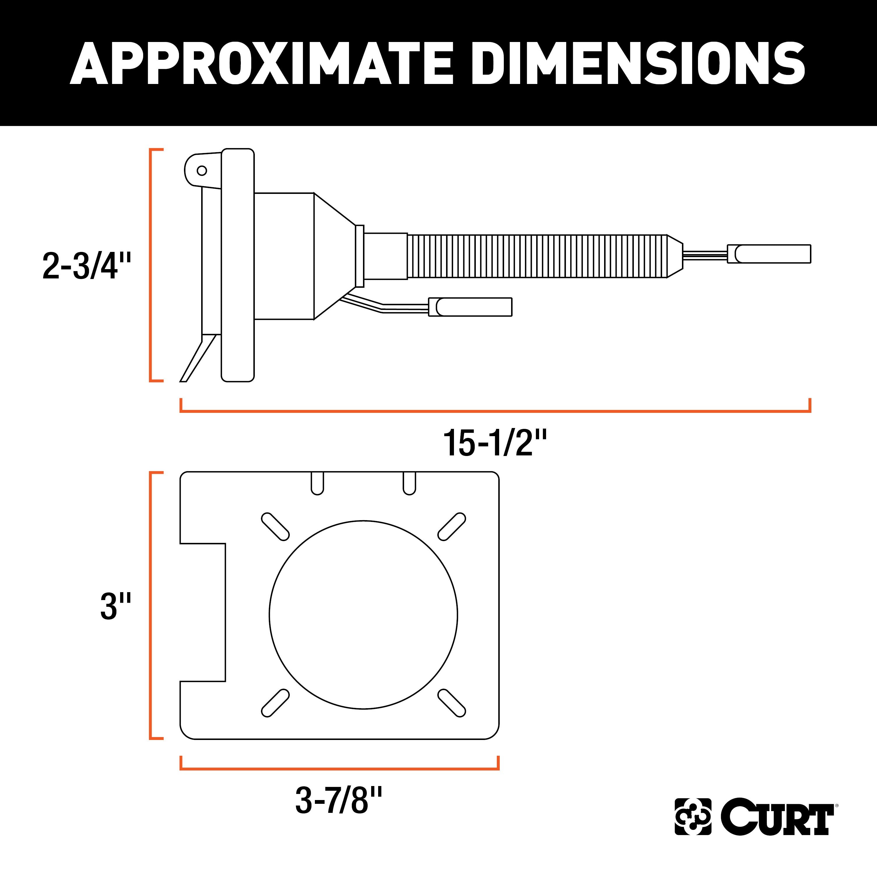 CURT Dual-Output 4-Way Flat Vehicle-Side to 6-Way Round Trailer Wiring Adapter Model 57604