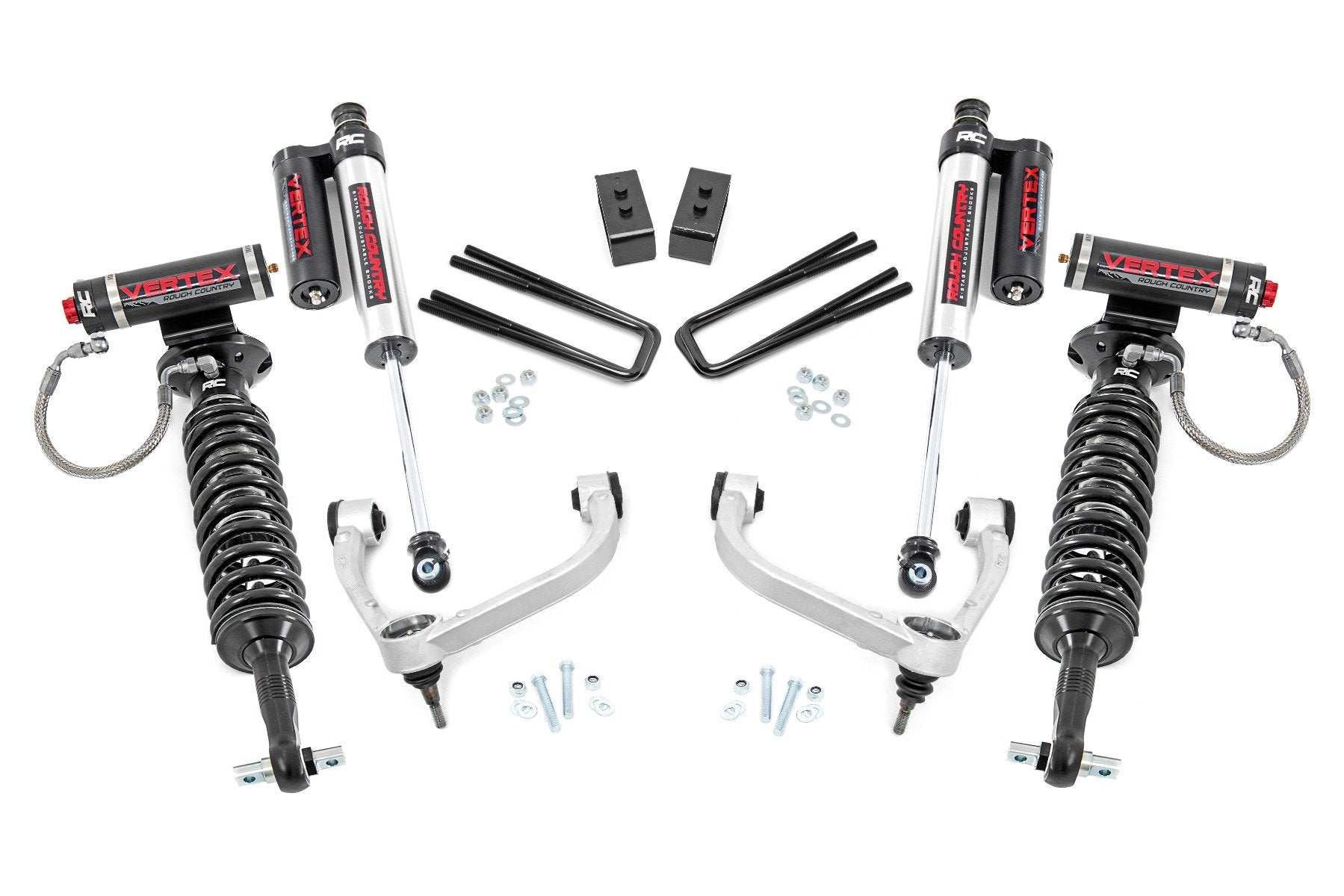 F-150 3 Inch Lift Kit Bolt On w/Vertex 2021 F-150 4WD Rough Country
