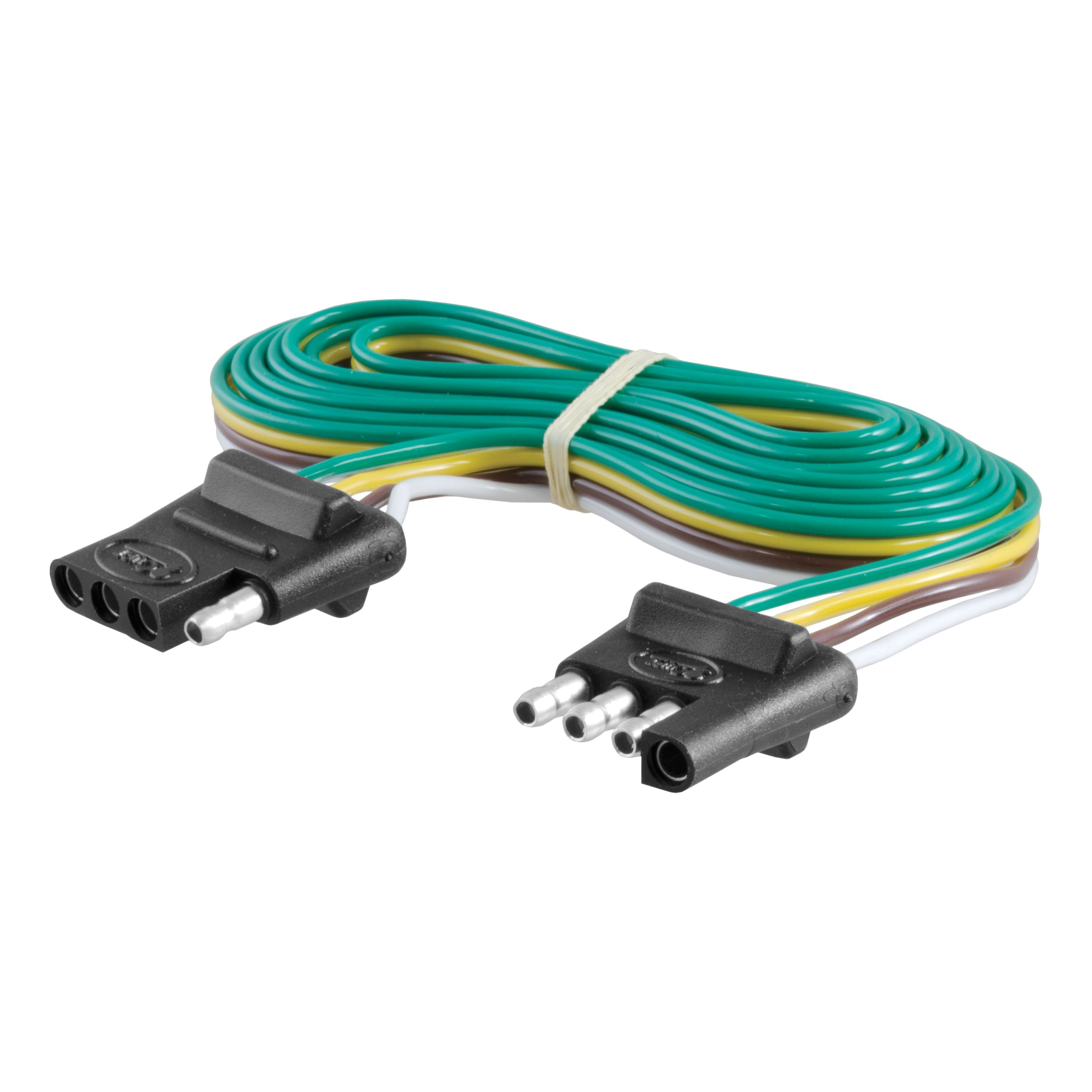 CURT Vehicle-Side and Trailer-Side 4-Pin Flat Wiring Harness with 72-Inch Wires Model 58051