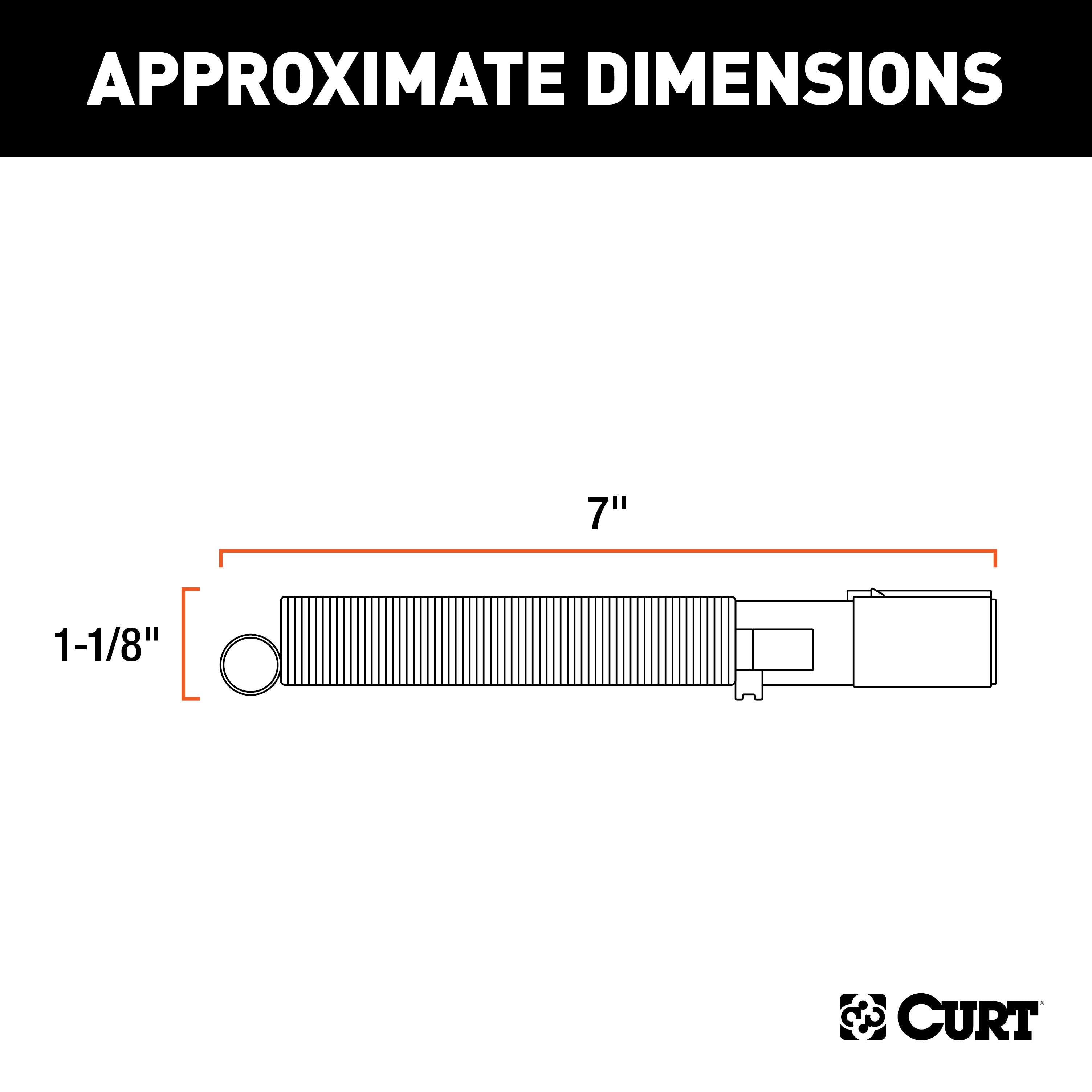 CURT Trailer-Side 6-Pin Round Wiring Harness Plug with Spring Model 58083