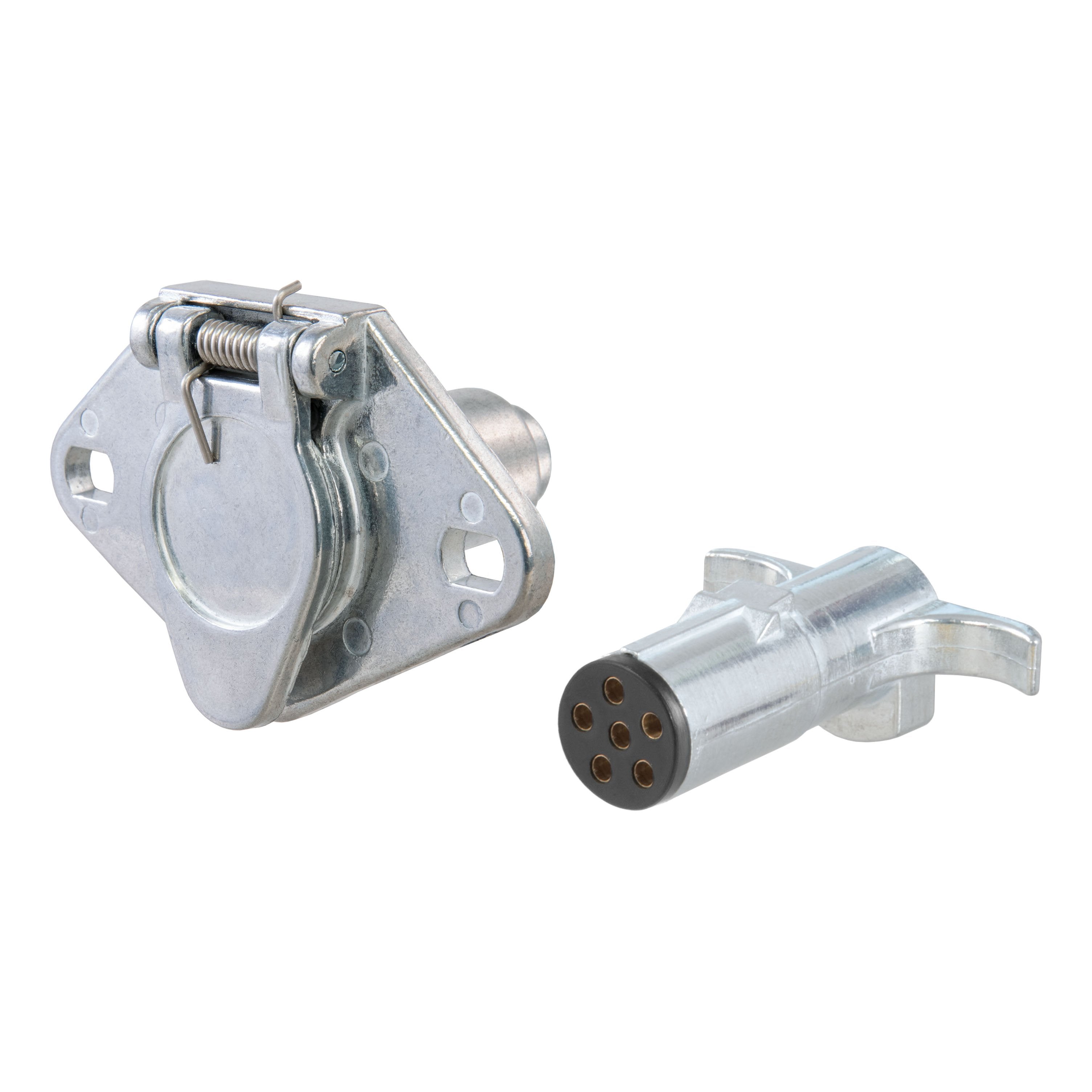 CURT Vehicle-Side and Trailer-Side 6-Pin Round Wiring Harness Connectors Model 58092