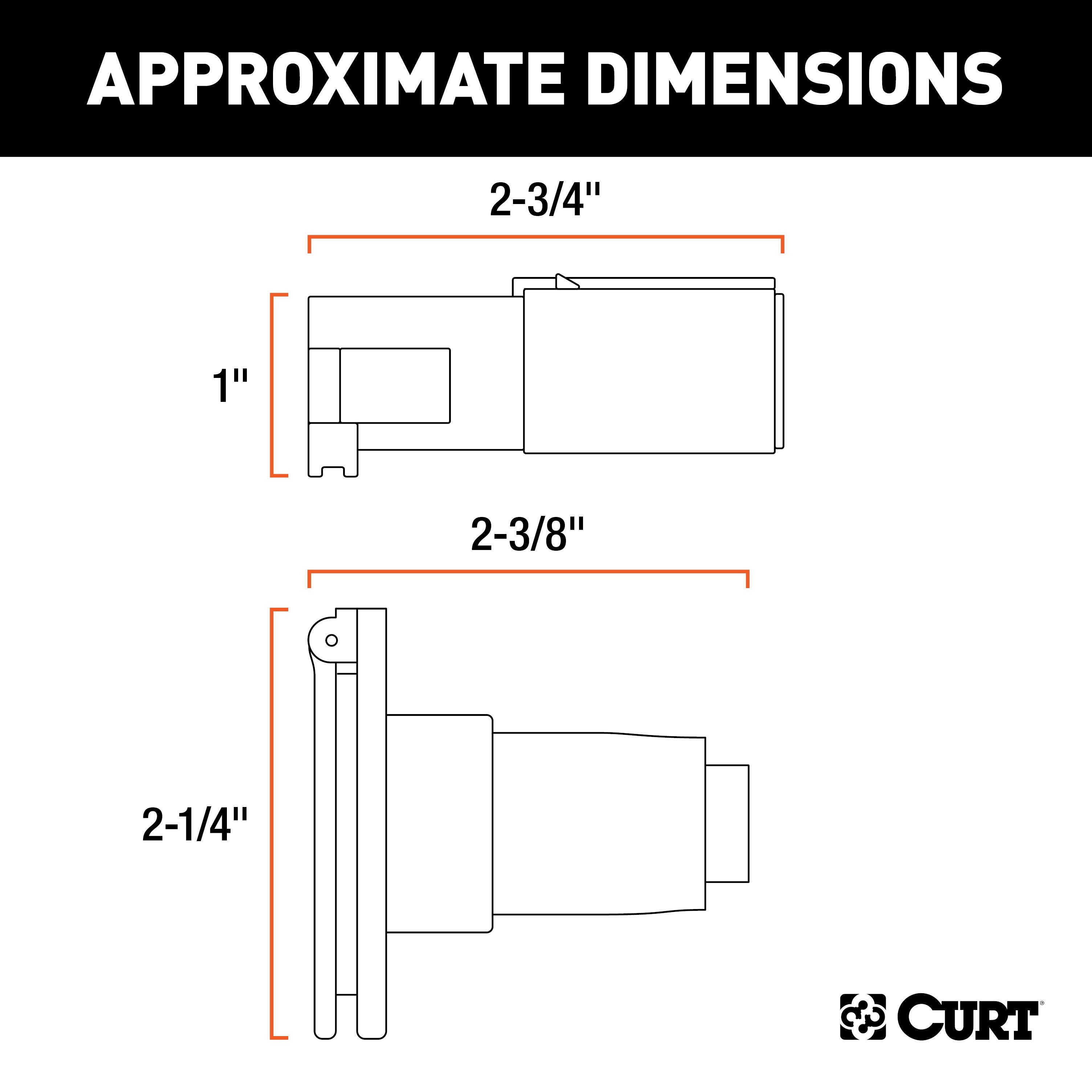 CURT Vehicle-Side and Trailer-Side 6-Pin Round Wiring Harness Connectors Model 58092