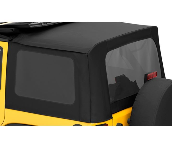 Window Replacement Set For Jeep 2011-2018 Wrangler JK 4 Door Fits Sailcloth Replace-A-Top 79147, Supertop 54723, Factory Soft Top Black Diamond Sailcloth Bestop