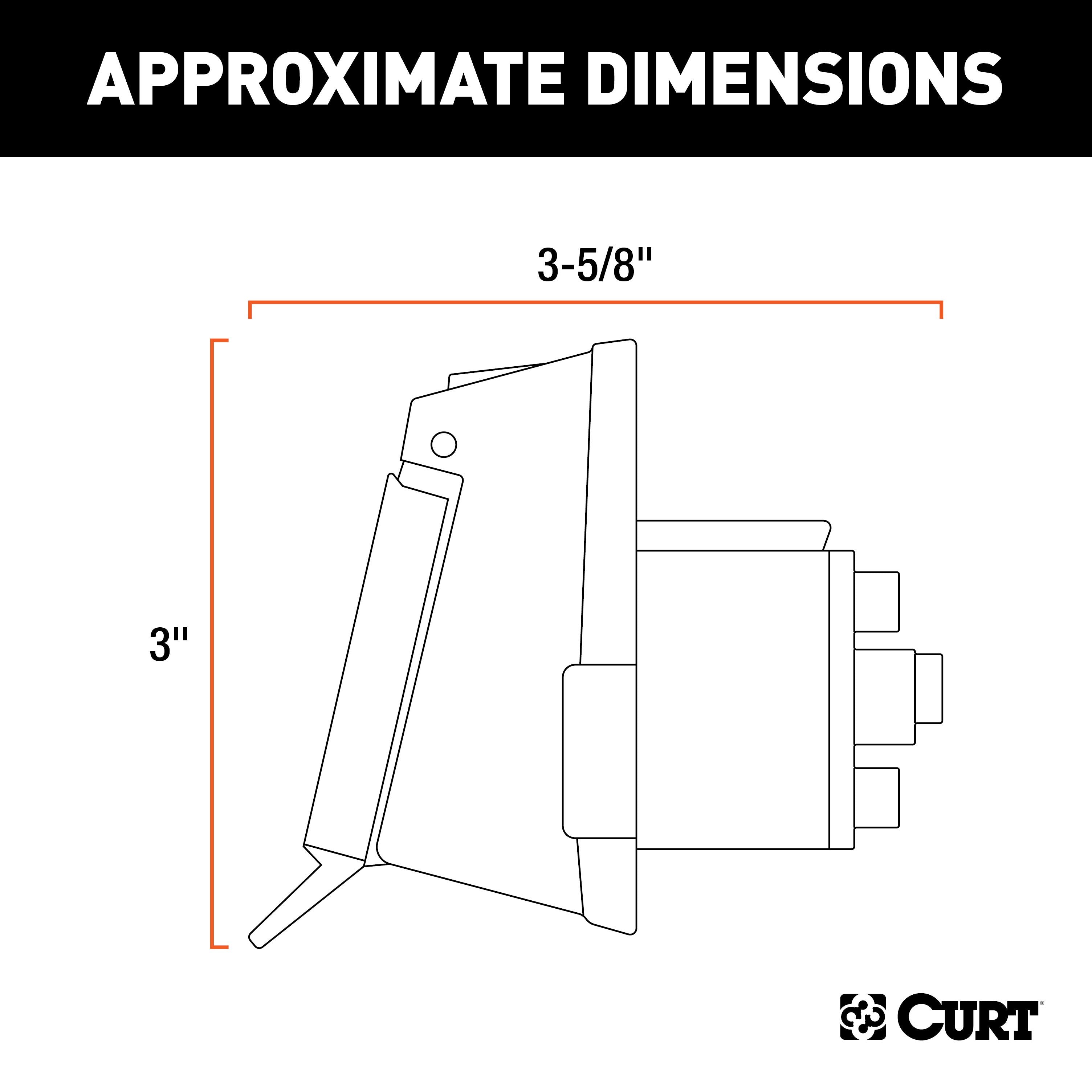CURT Vehicle-Side 7-Pin Round Trailer Wiring Harness Socket Model 58170