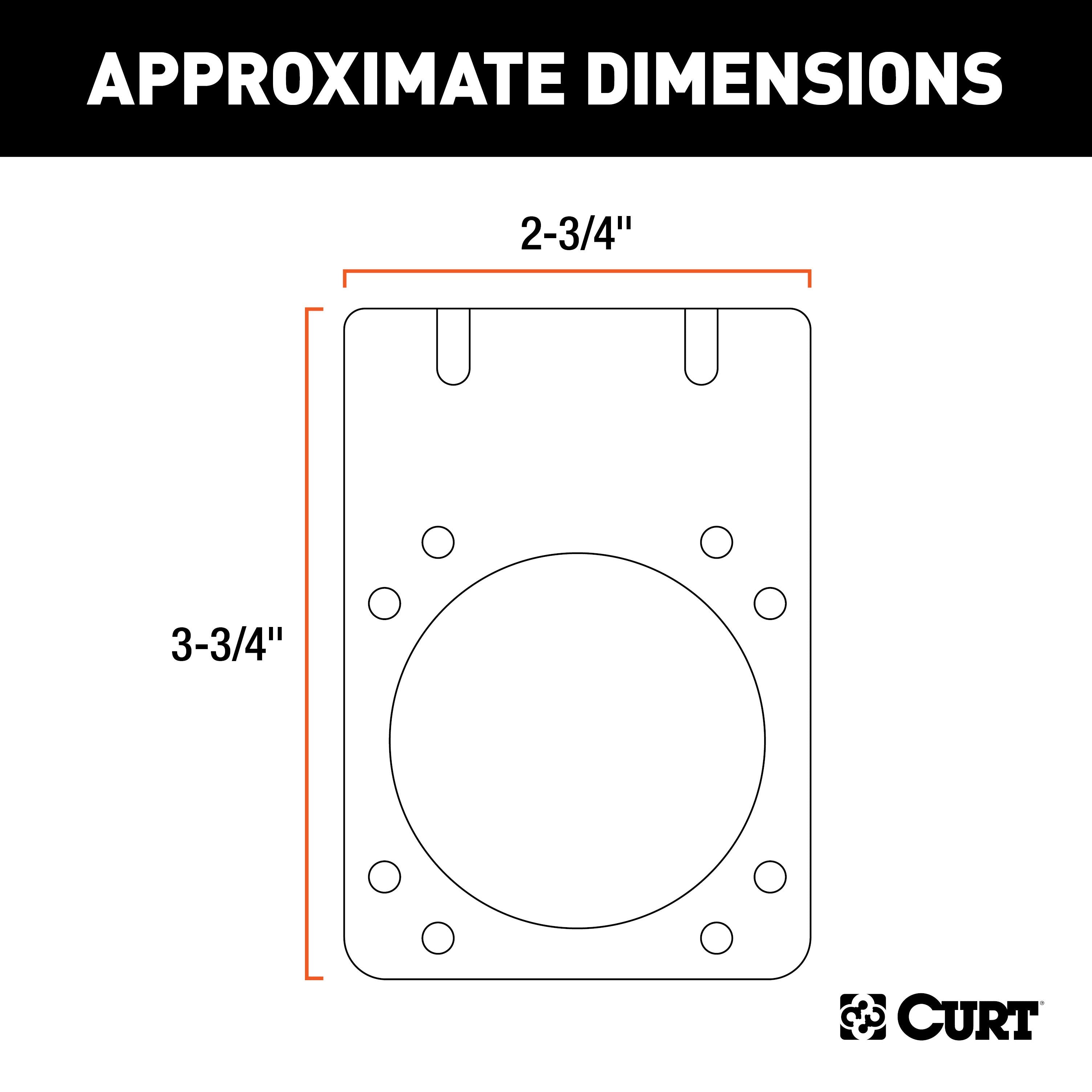CURT Vehicle-Side Trailer Wiring Harness Mounting Bracket for 7-Way RV Blade Model 58291