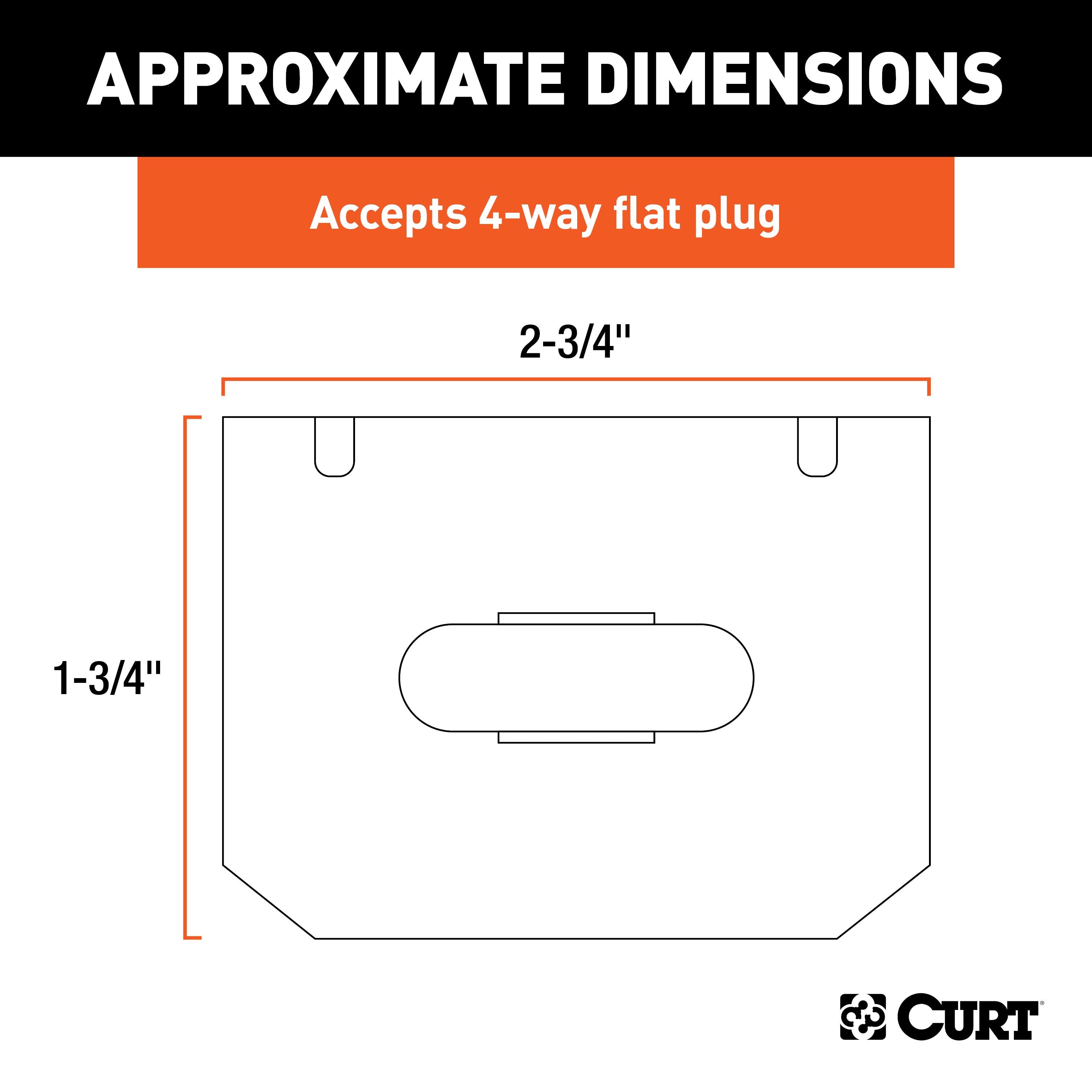 CURT Vehicle-Side 4-Pin Flat Trailer Wiring Harness Model 58345