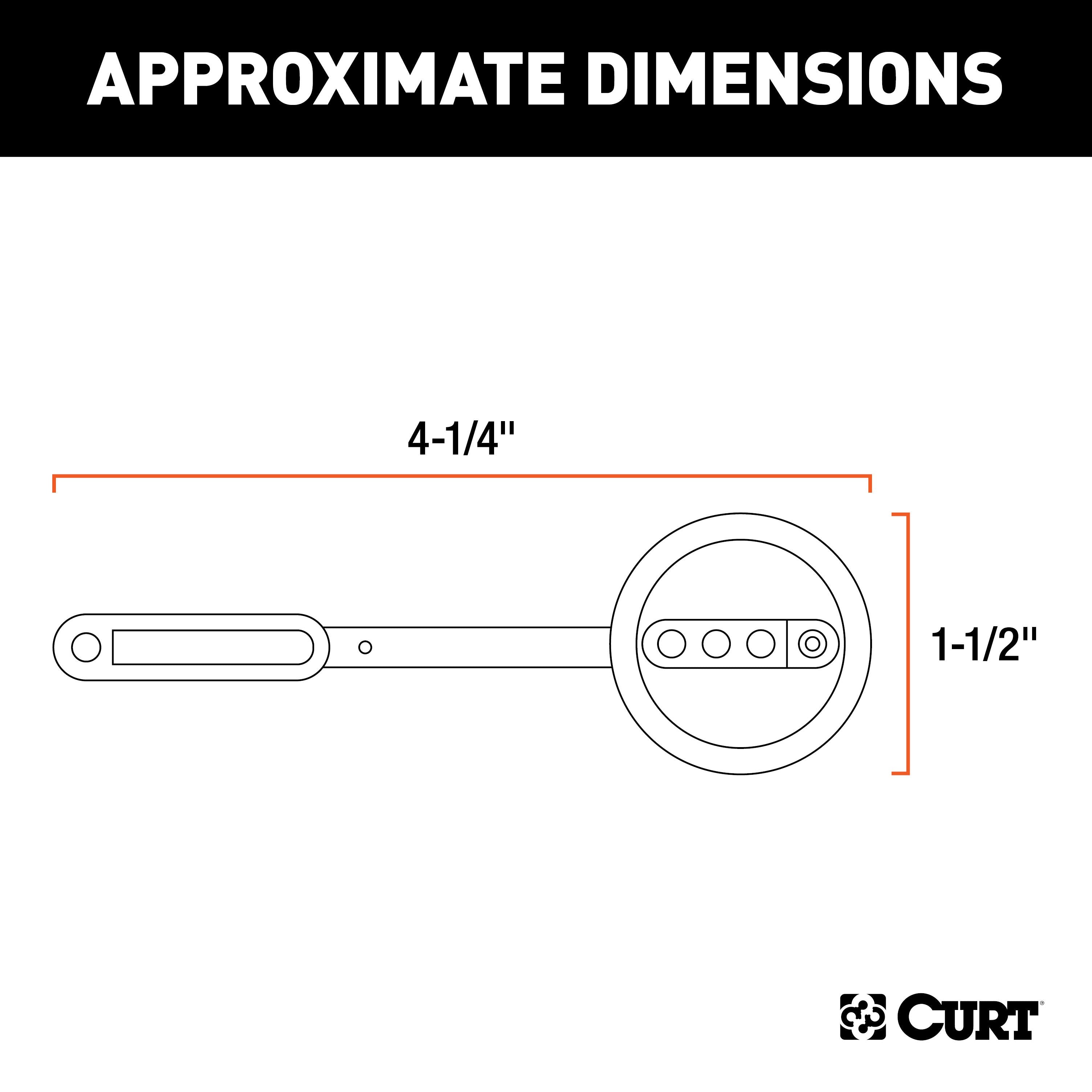 CURT Vehicle-Side 4-Pin Flat Trailer Wiring Harness with 36-Inch Wires, Fits 1-1/4-Inch License Plate Light Hole Model 58405