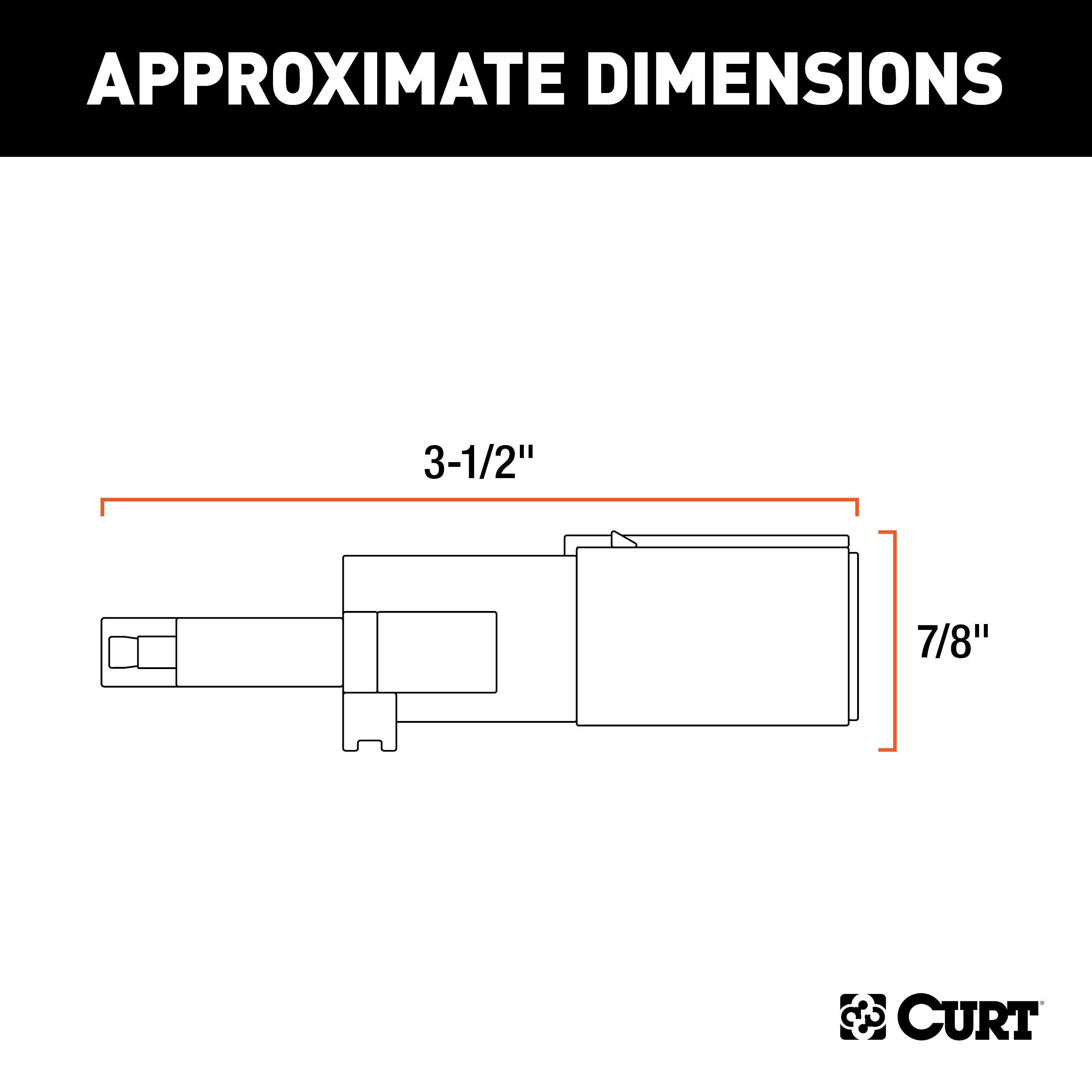 CURT 4-Pin Round Vehicle-Side to 4-Way Trailer Wiring Adapter Model 58414