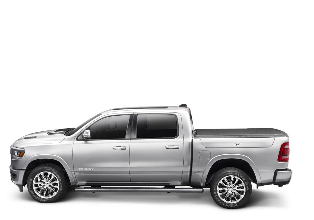 Lo Pro Tonneau Cover Black Black 2019-2026 (New Body Style) Ram 5 Foot 7 Inch Bed with RamBox with or without Multifunction Tailgate Truxedo
