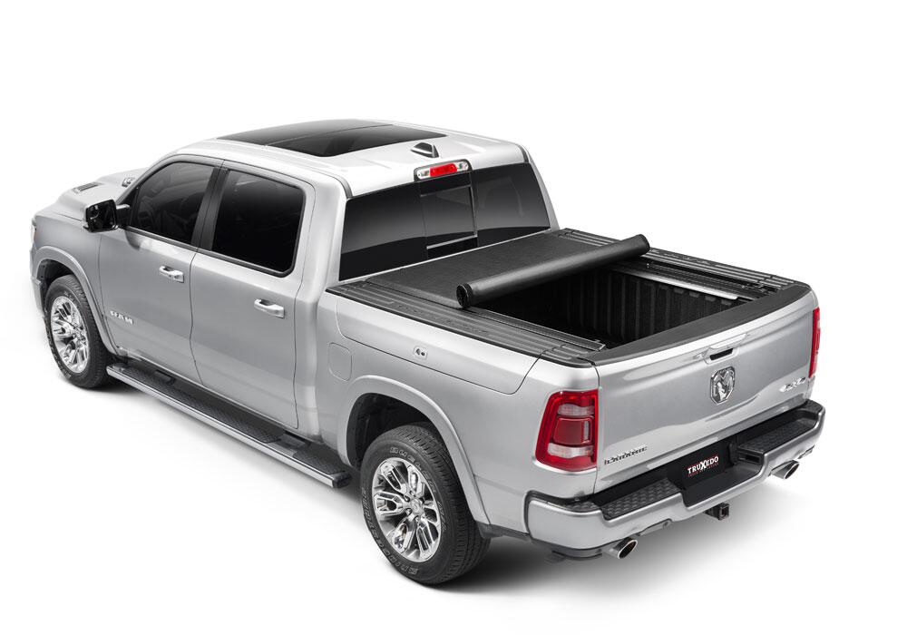 Lo Pro Tonneau Cover Black Black 2019-2026 (New Body Style) Ram 5 Foot 7 Inch Bed with RamBox with or without Multifunction Tailgate Truxedo