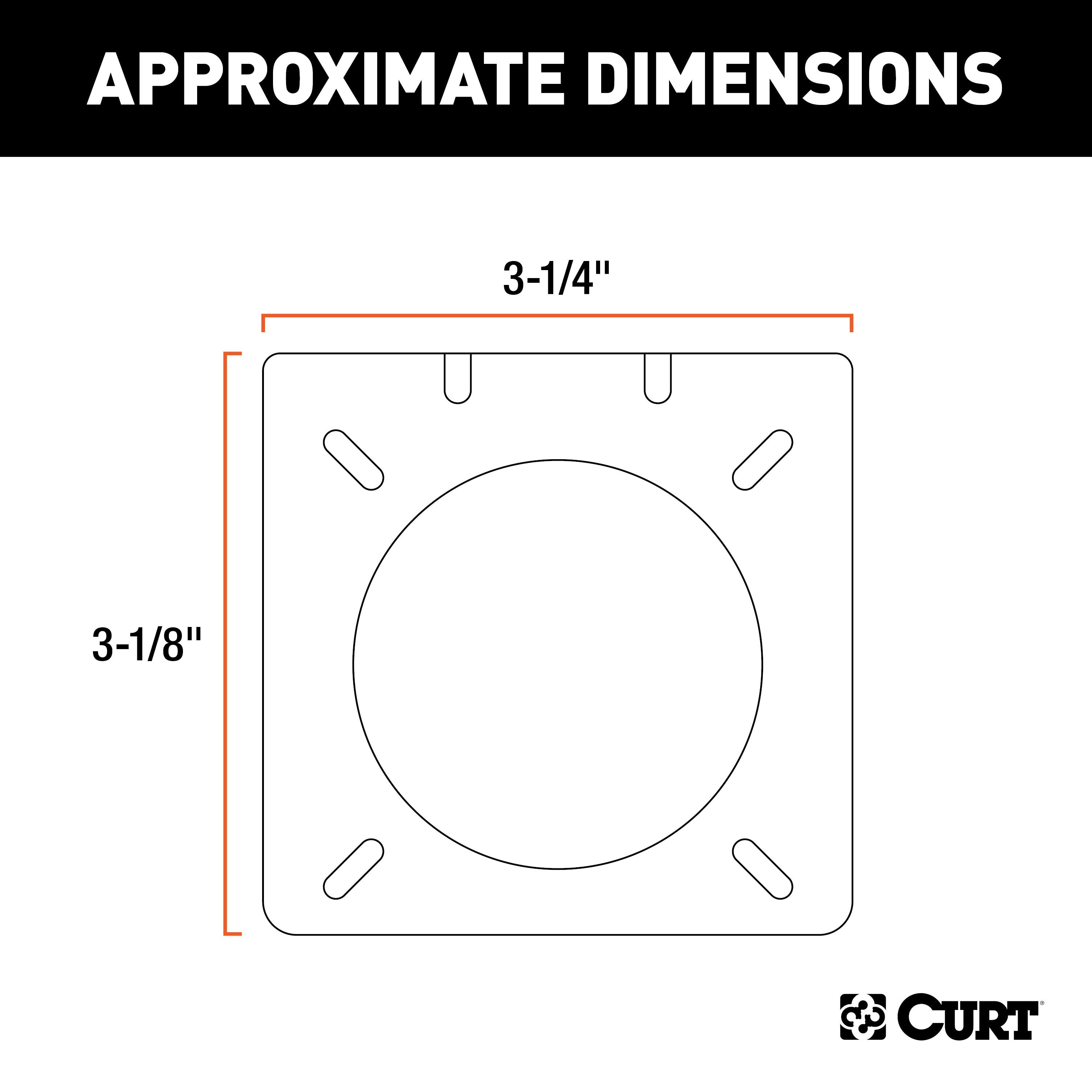CURT Vehicle-Side Trailer Wiring Harness Mounting Bracket for 7-Pin USCAR Factory Socket on Ford, GM or Nissan Model 58520