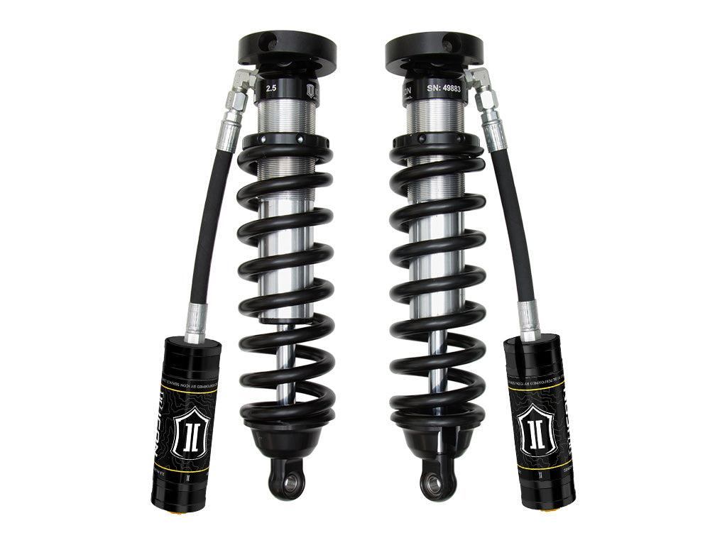 1996-2002 Toyota 4Runner 0-3 Inch Lift Front V.S. 2.5 Series Coilover Kit Extended Travel Remote Reservoir 700 Lbs/In Spring Rate Icon Vehicle Dynamics