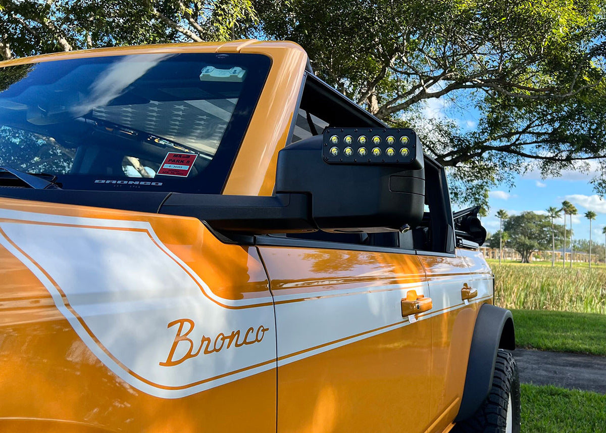 Ford Bronco LED Off-Road Side Mirror Ditch Lights - Yellow