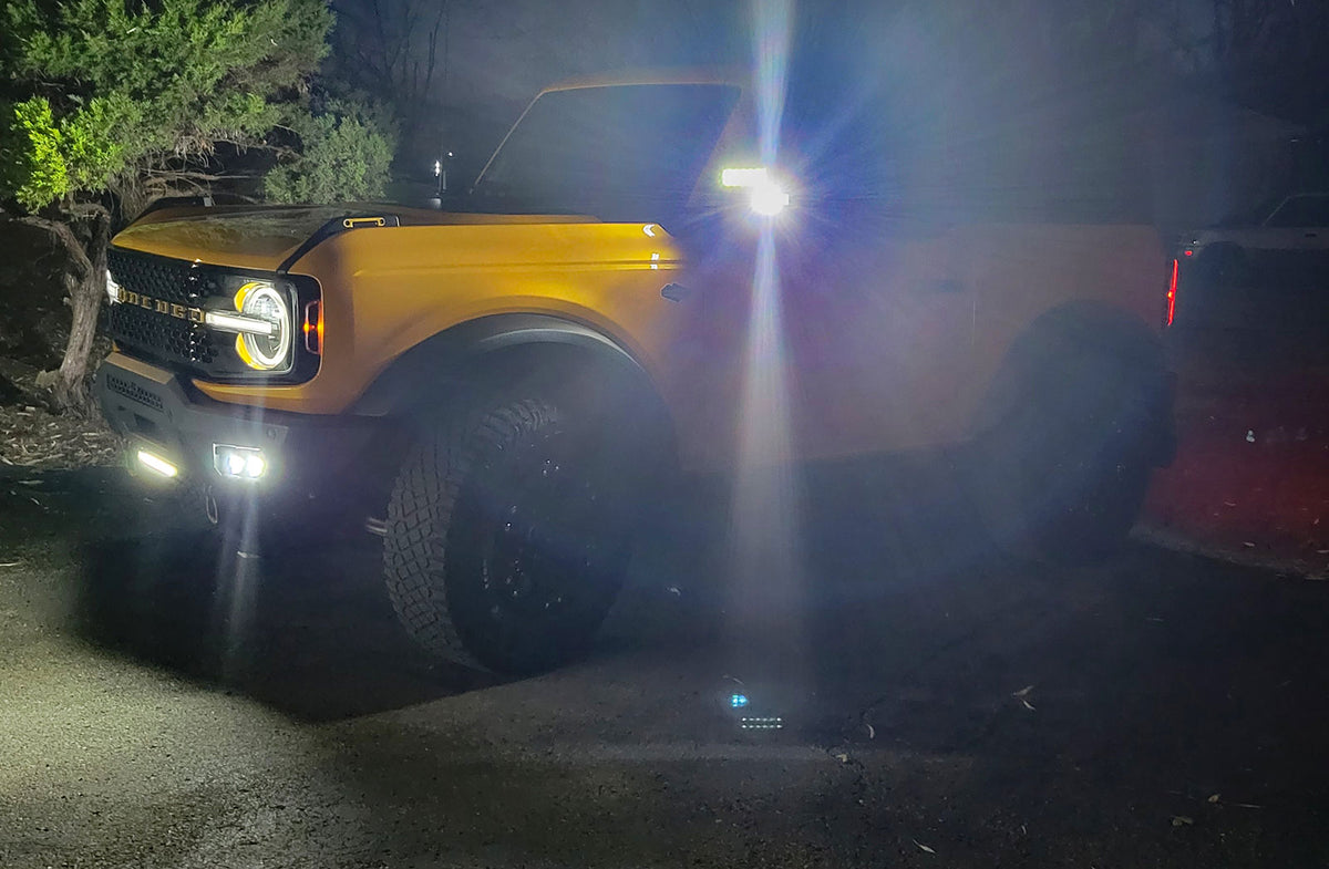 Ford Bronco LED Off-Road Side Mirror Ditch Lights - Yellow