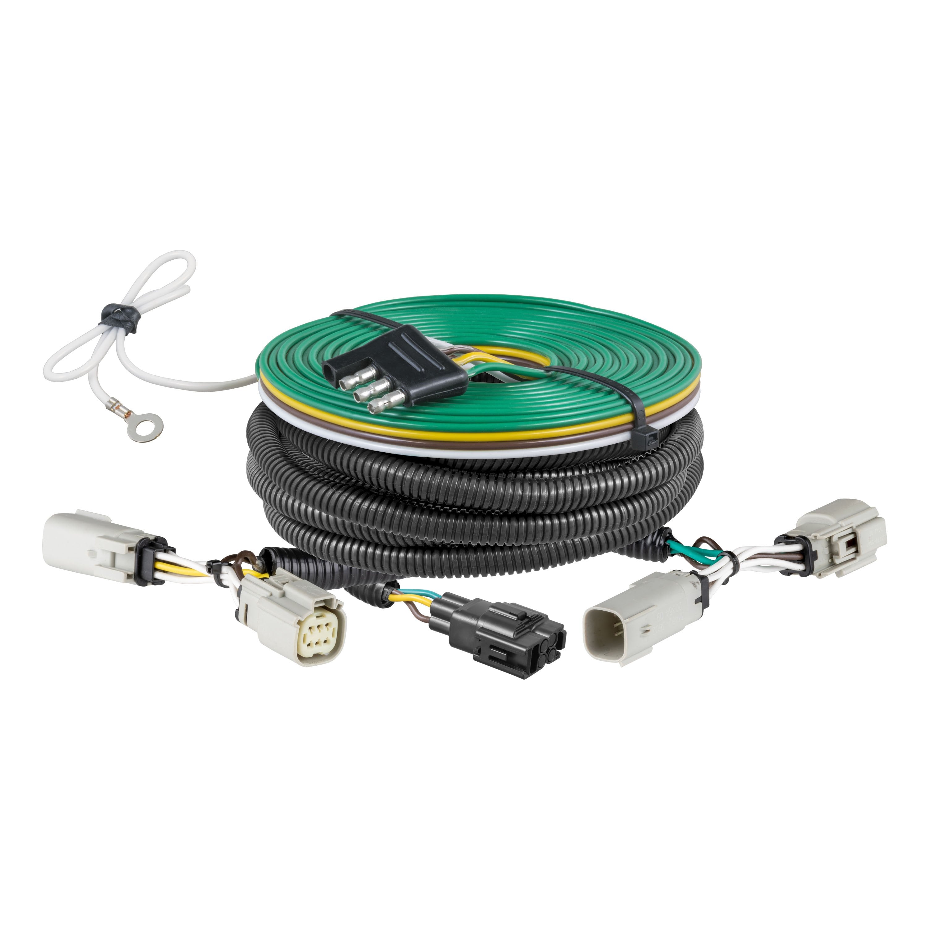 CURT Custom Towed-Vehicle RV Wiring Harness for Dinghy Towing, Fits Select Ford Bronco without LED Taillights Model 58996