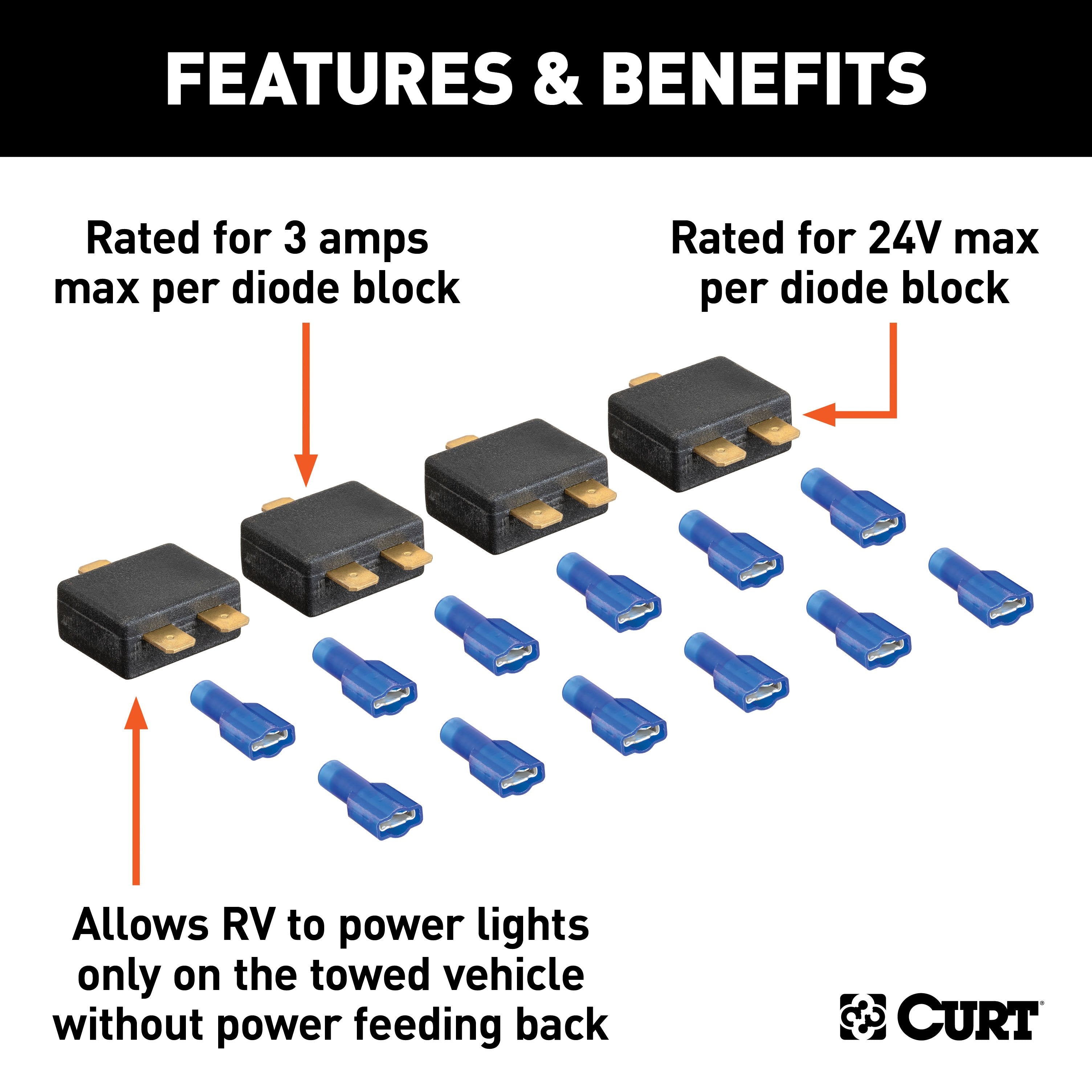 CURT RV Harness Diode Kit Model 58999