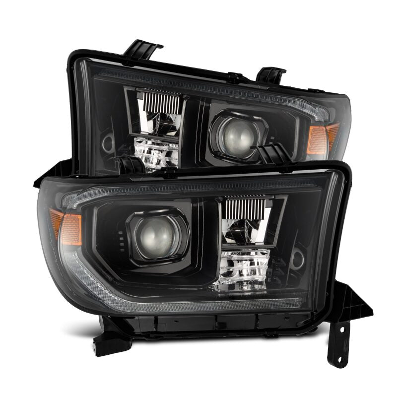 AlphaRex G2 PRO-Series projector headlights for 2007-2013 Toyota Tundra and 2008-2017 Toyota Sequoia in alpha-black finish.