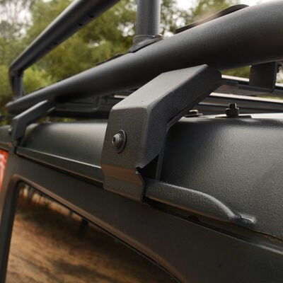 SRM Rack Mounting Kit Gutter Mount 4 PCS Textured Black For 2007-2018 Jeep Wrangler JK Go Rhino