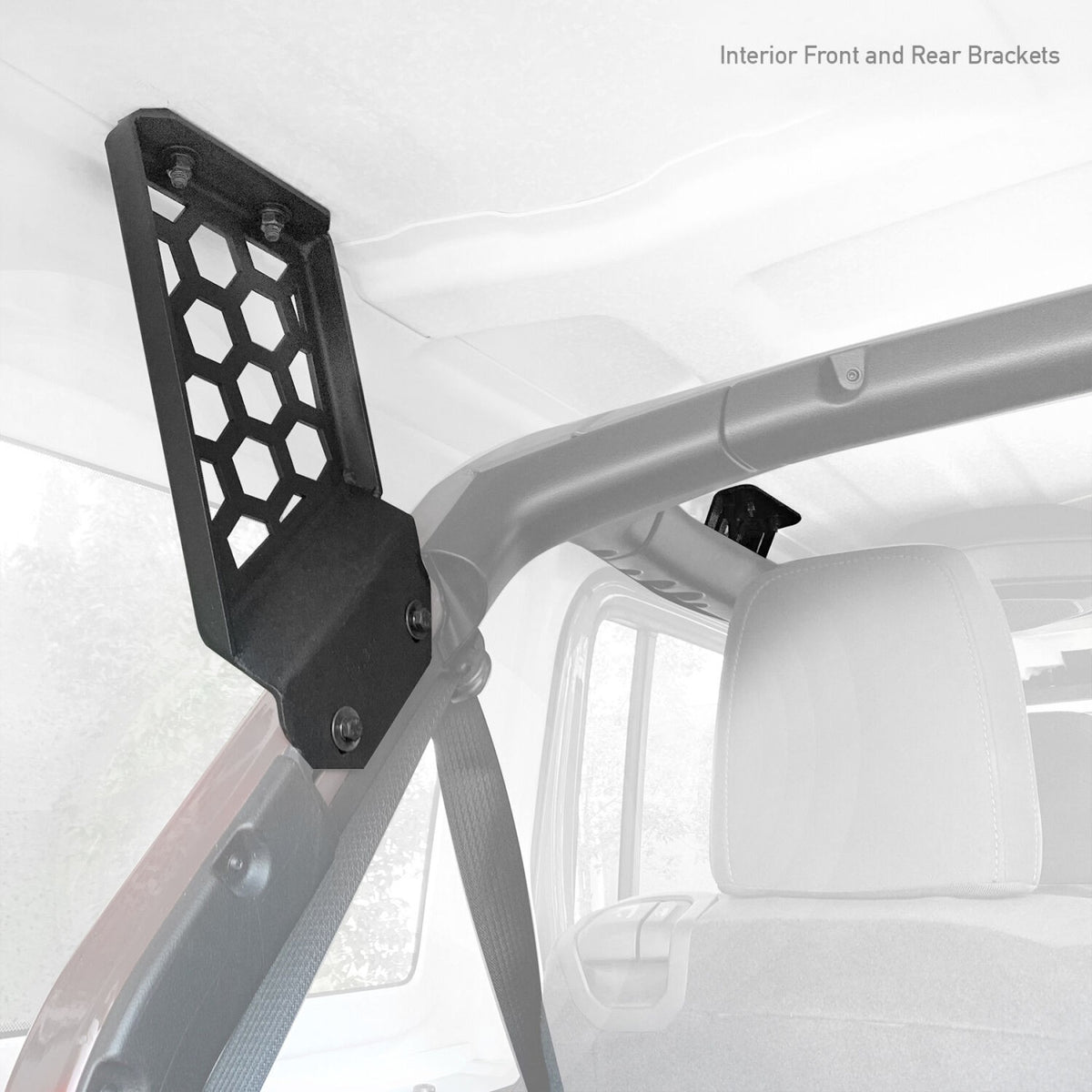 5910013T SRM Roll Bar Mounting Kit Jeep JLU Mount Textured Black 2018-2026 Jeep Wrangler Go Rhino