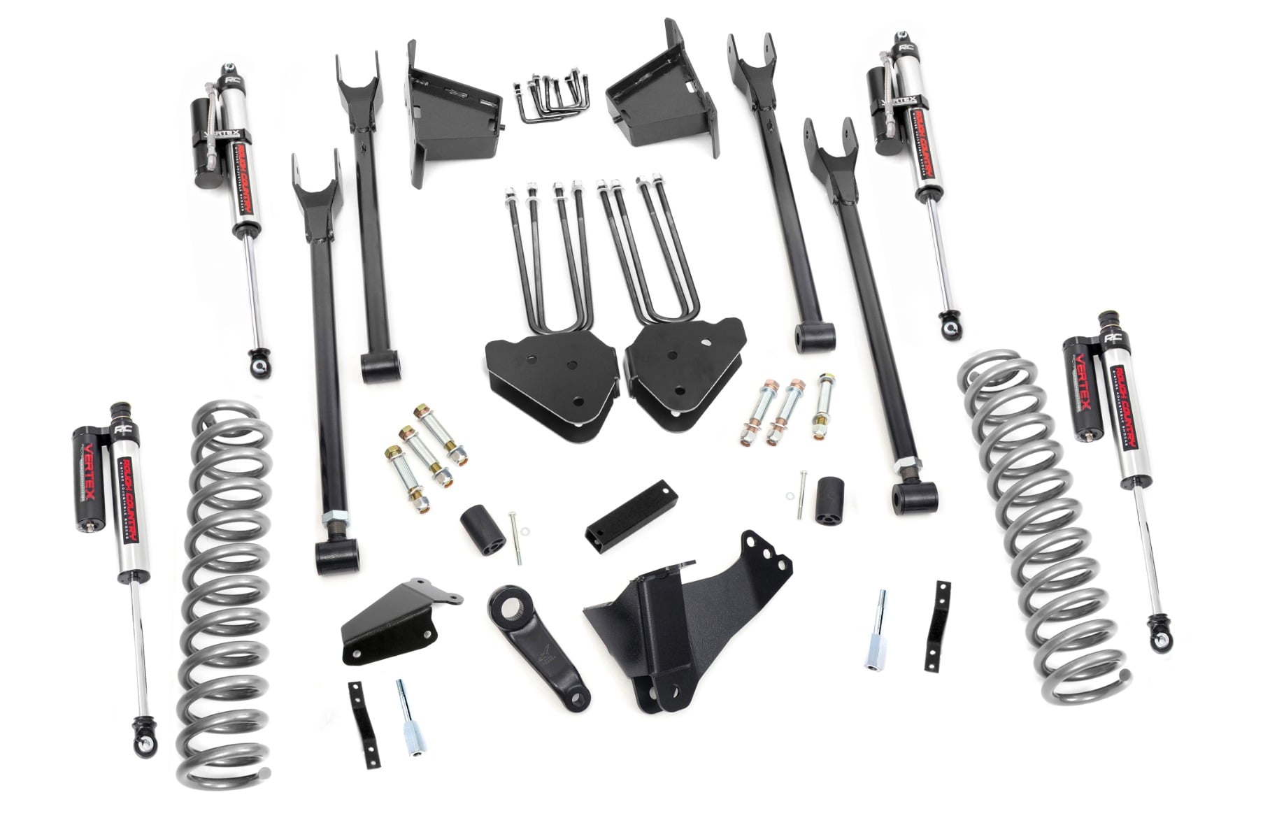 8 Inch Lift Kit 4 Link RR Blocks Vertex Ford F-250/F-350 Super Duty (05-07) Rough Country