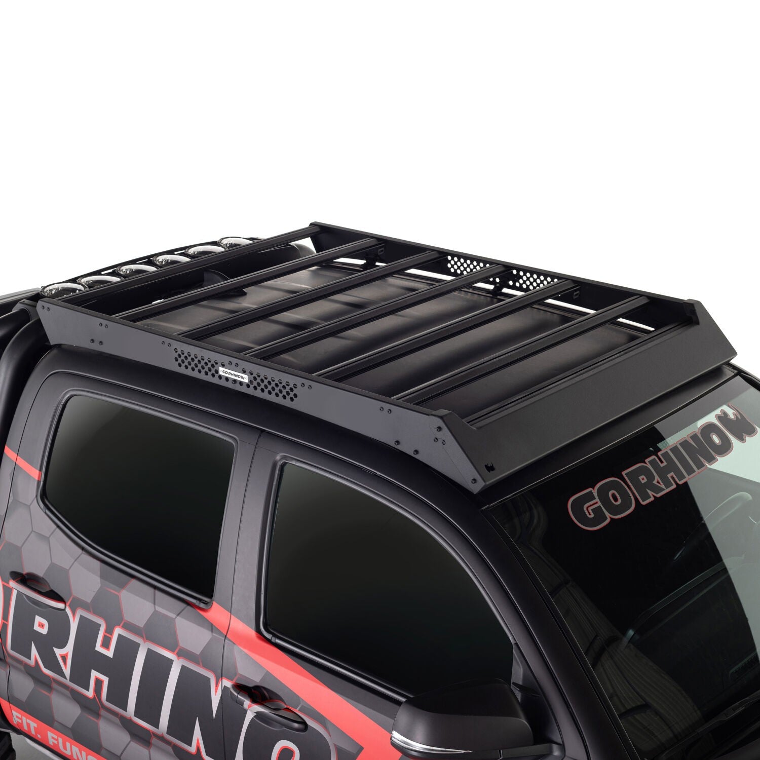 Ceros Low Profile Roof Rack Textured Black 2016-2023 Toyota Tacoma Go Rhino