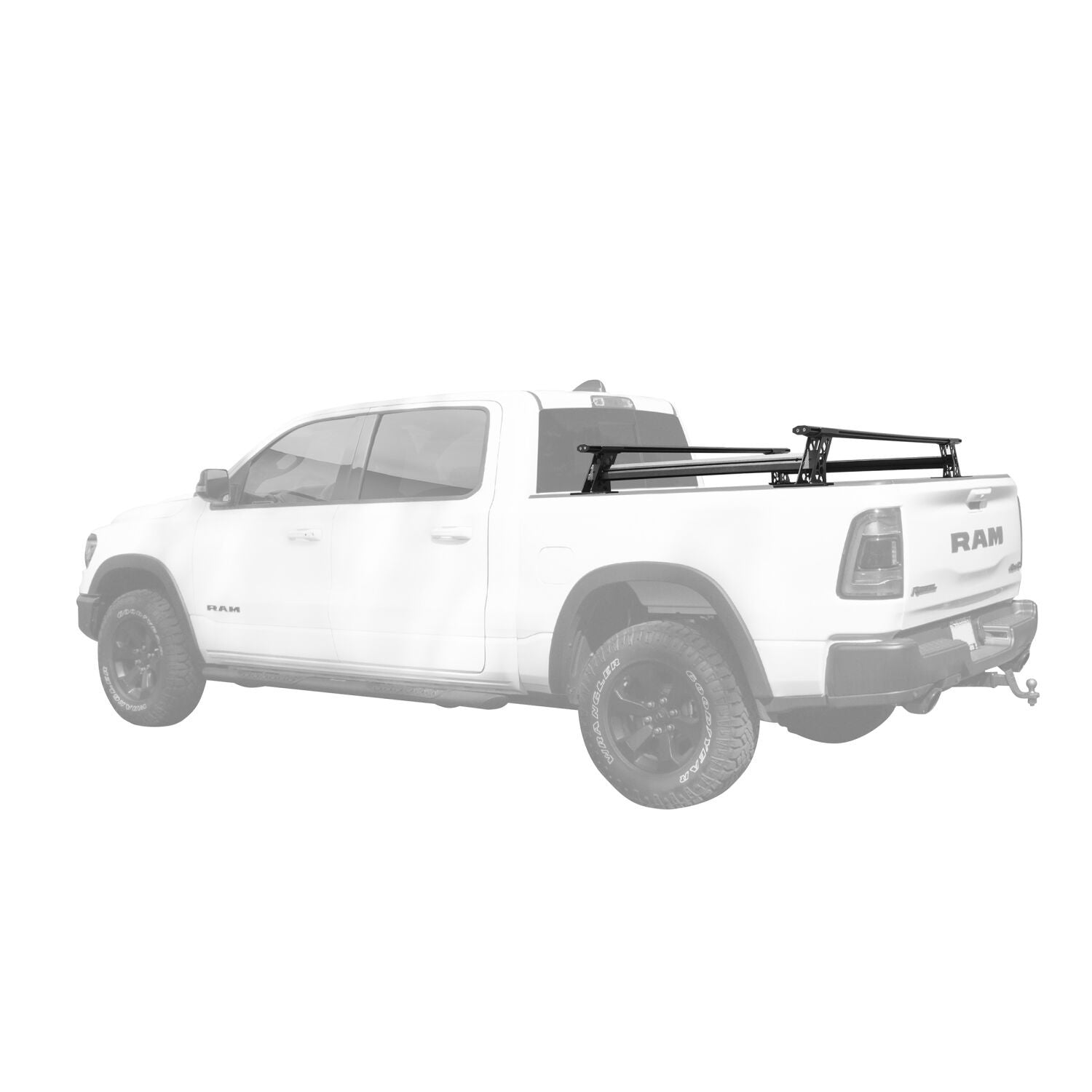 XRS Cross Bars Truck Bed Rail Kit for Full Sized Trucks without Tonneau Covers Textured Black 2007-2026 Toyota Tundra 2015-2026 Silverado/Sierra 2500 HD Go Rhino