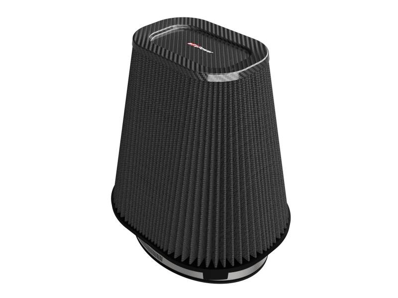 afe Track Series Intake Replacement Air Filter with a tapered design for improved airflow and engine performance.