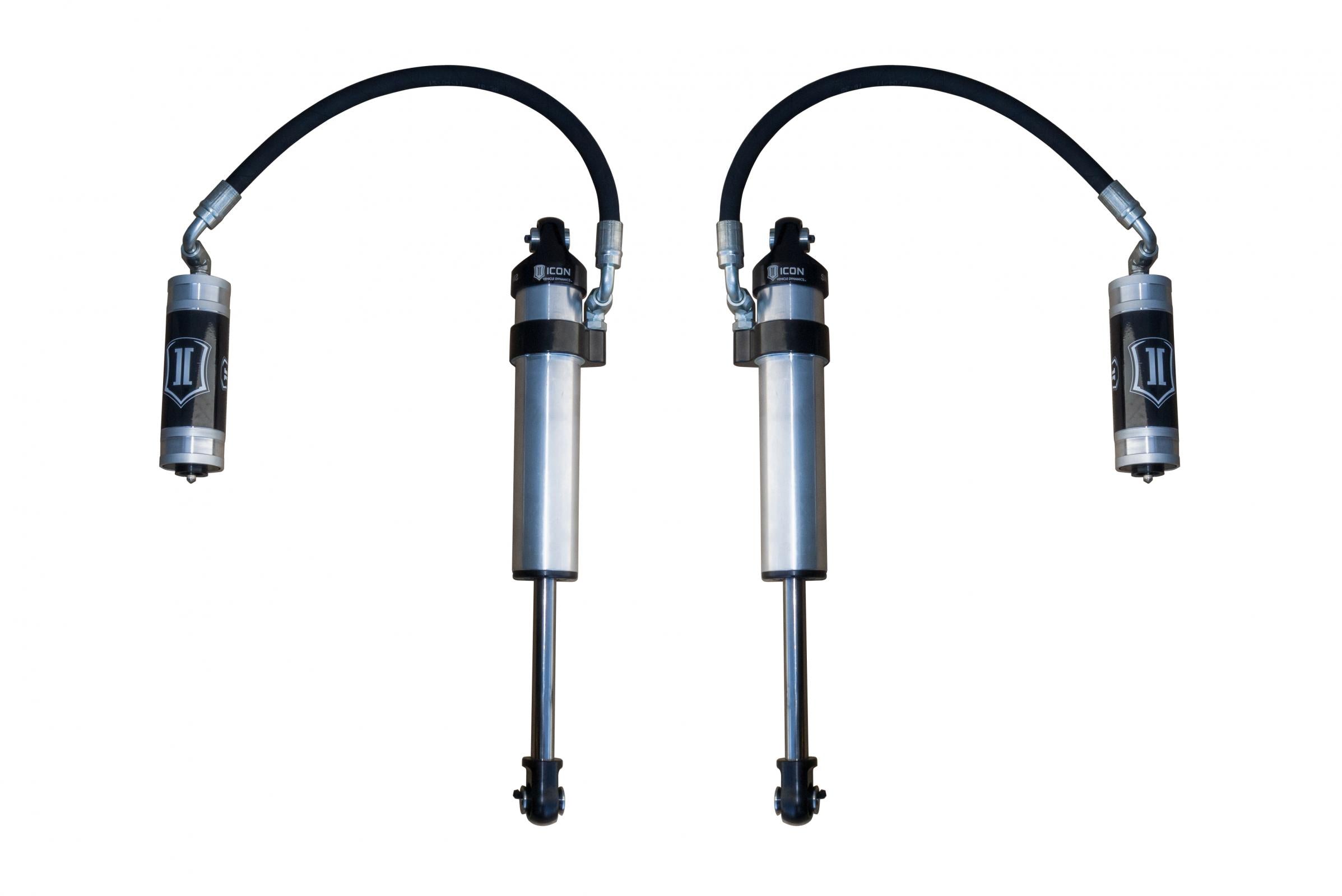 2003-2024 Toyota 4Runner 2005-2023 Toyota Tacoma 2007-2014 Toyota FJ Cruiser Front 2.5 Vs Stock Width Remote Reservoir Secondary Shocks Pair Icon Vehicle Dynamics