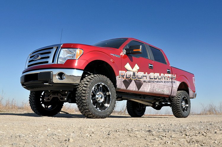 6 Inch Suspension Lift Kit Strut Spacers & V2 Shocks 09-10 F-150 4WD Rough Country