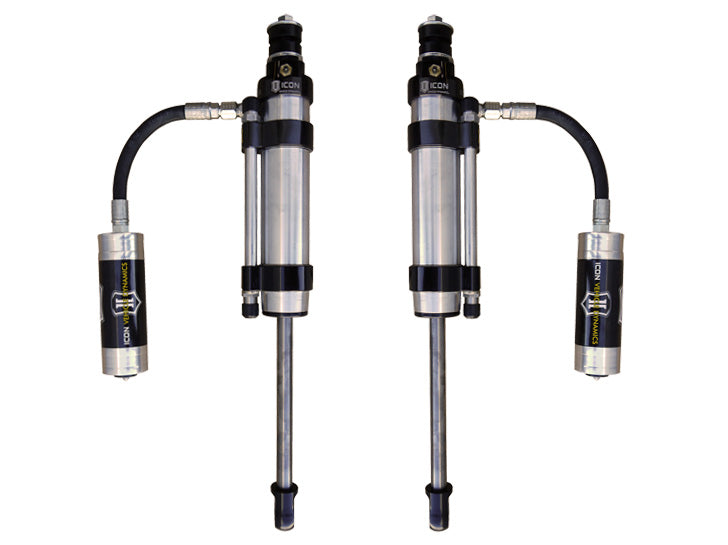 2005-2023 Toyota Tacoma 0-1.5 Inch Lift Rear 2.5 Omega Bypass Remote Reservoir Shocks Pair Icon Vehicle Dynamics
